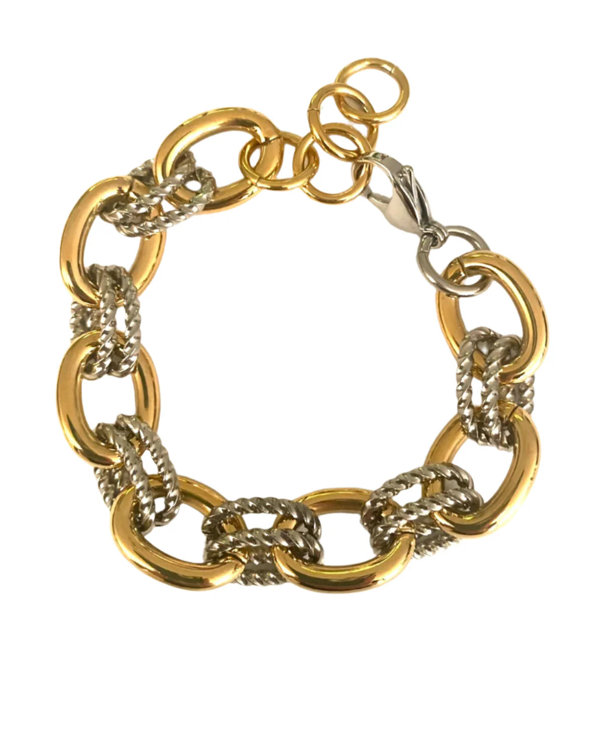 1975 Mix Link Bracelet - Gold and Silver