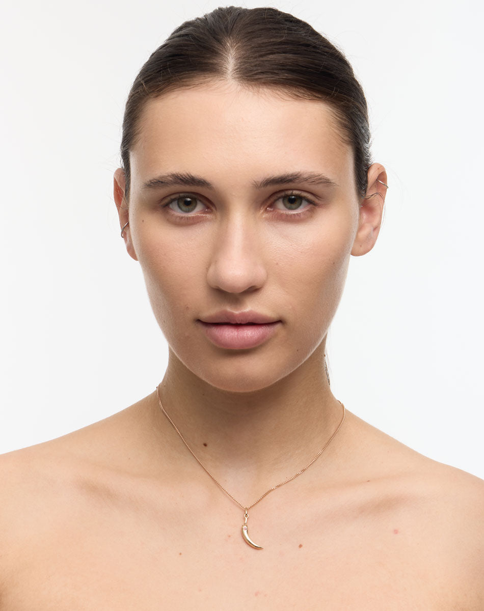 Meadowlark Chilli Charm Set - Silver/Red Sapphire (on model)