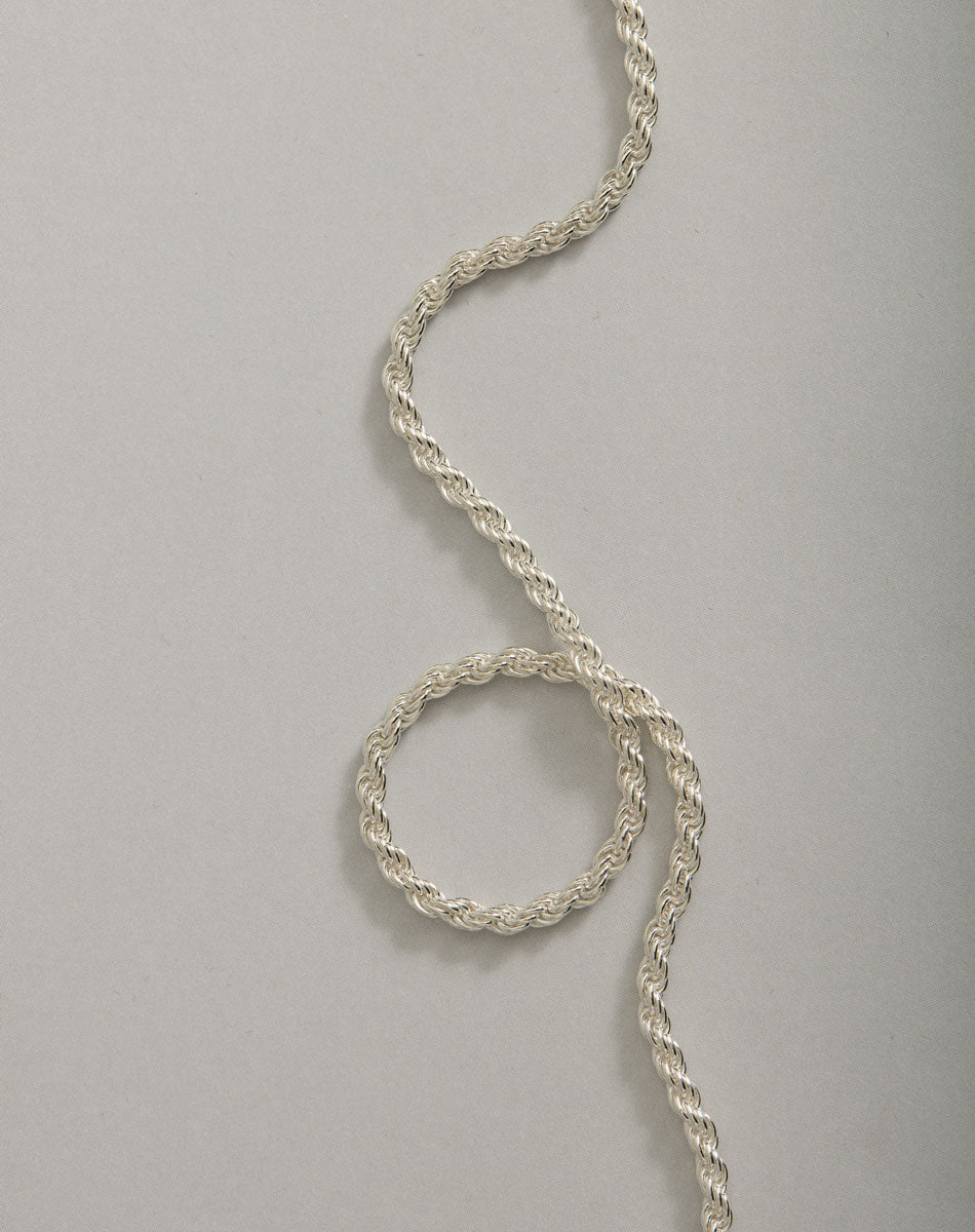 Meadowlark Rope Chain Necklace - Silver
