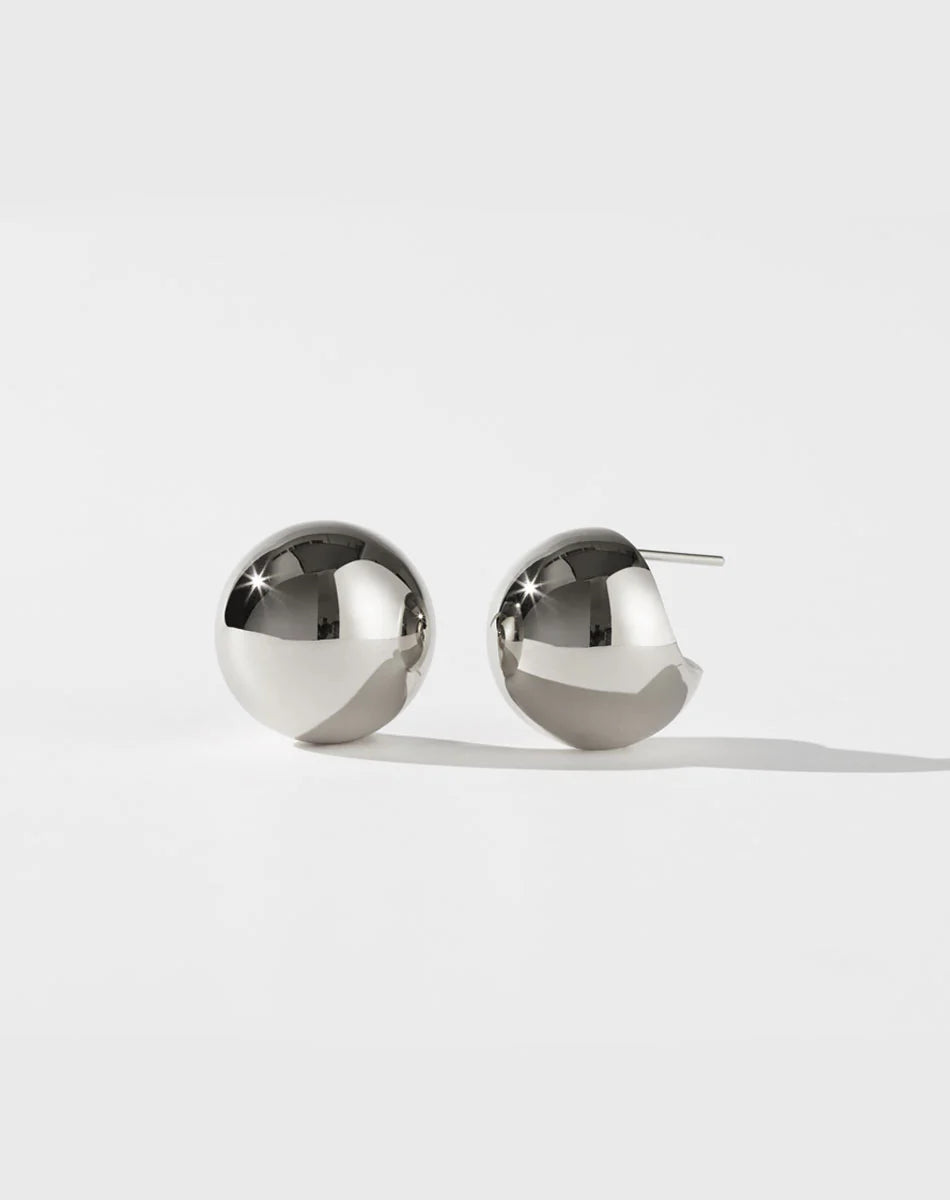 Meadowlark Medium Orb Earrings - Silver