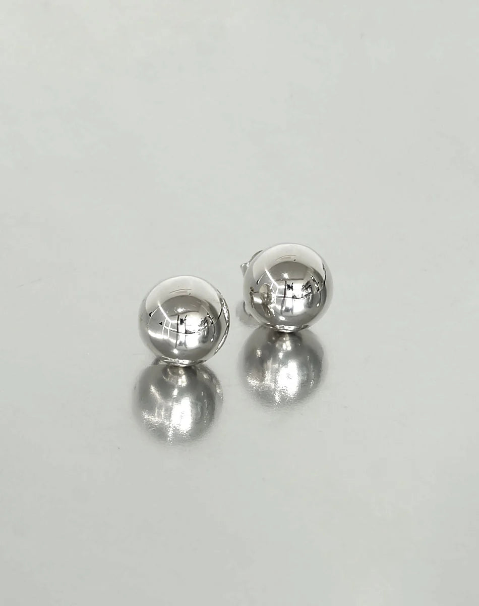 Meadowlark Medium Orb Earrings - Silver