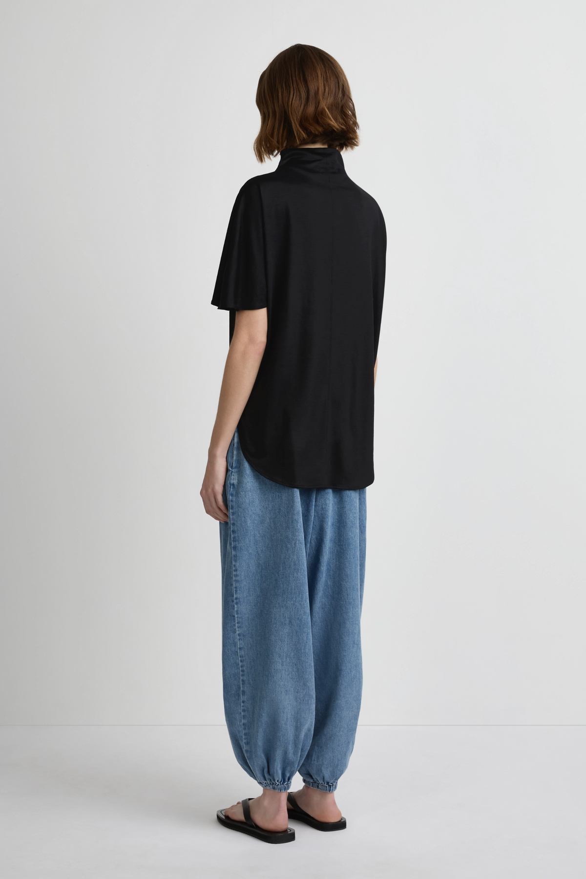 Merino Draped T - Black