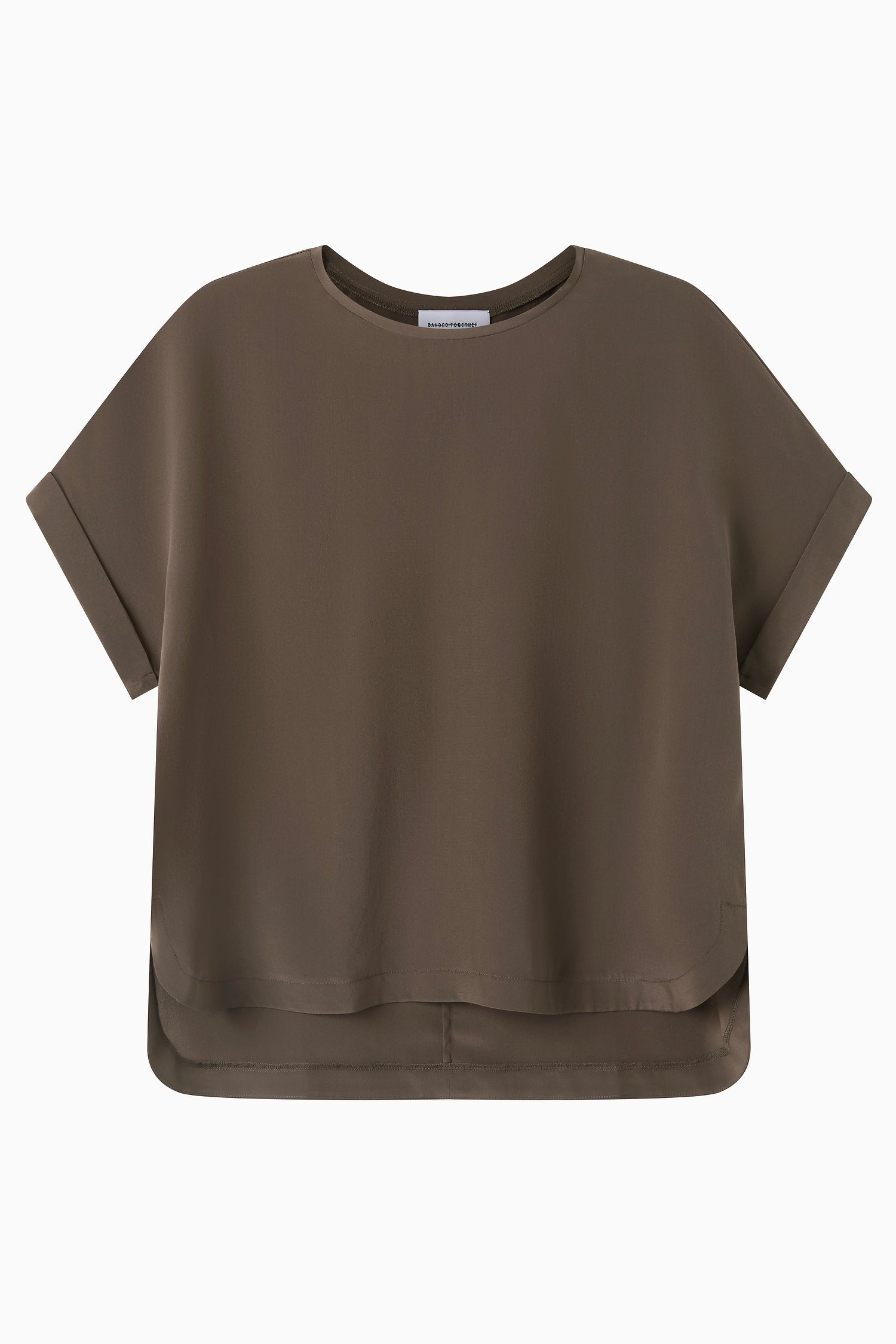 Relaxed Silk T-Shirt - Dark Moss