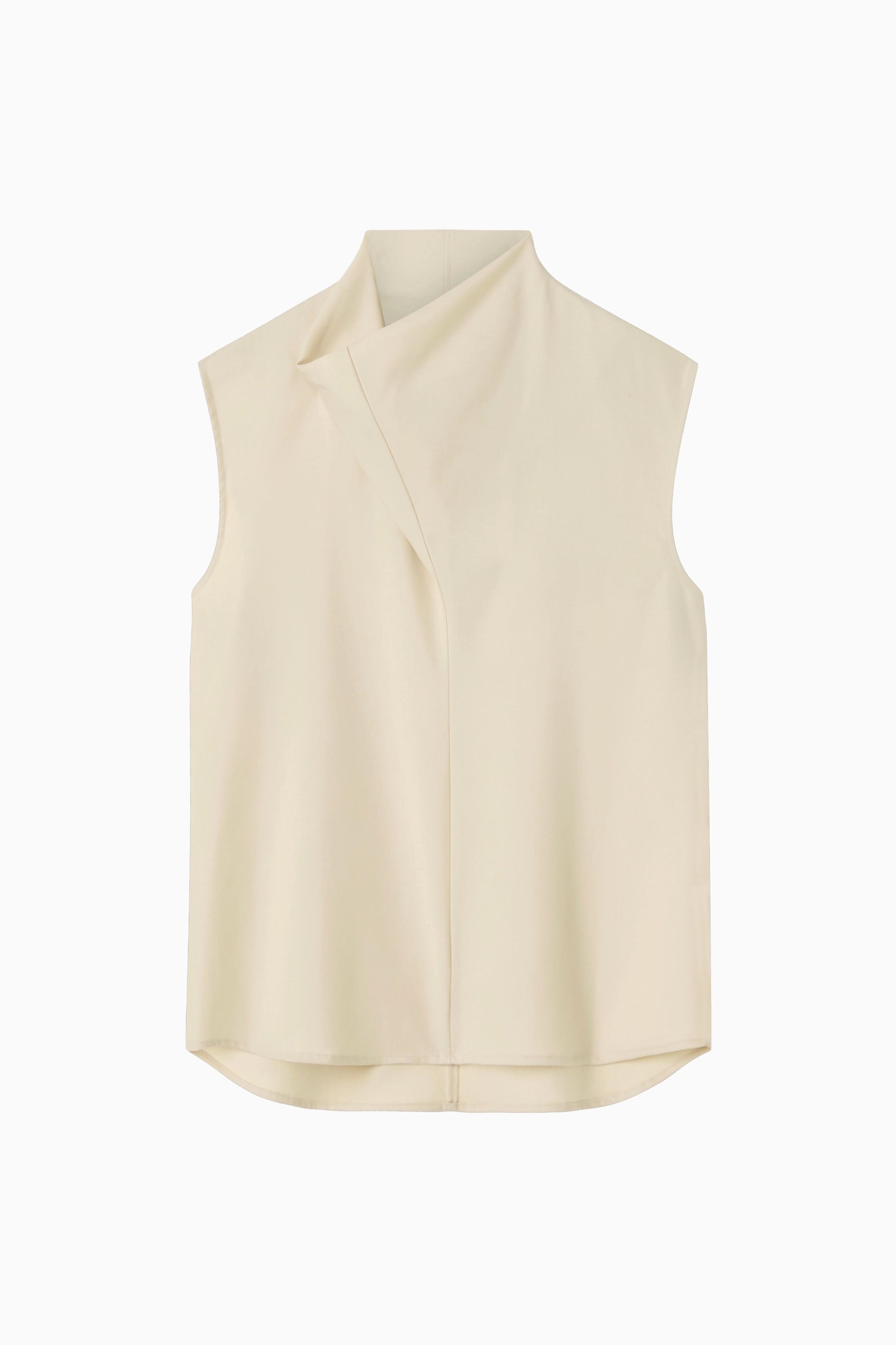Cowl Top - Soft Ecru Wool