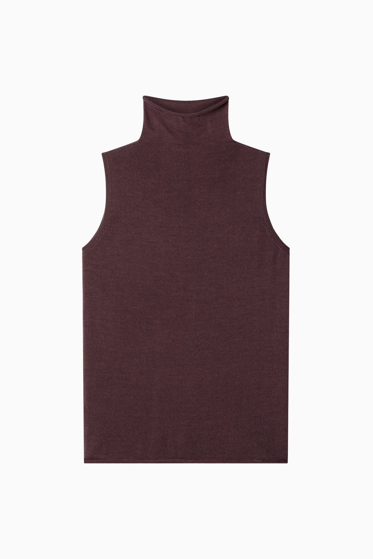 Cashmere Sleeveless Top - Muscatel