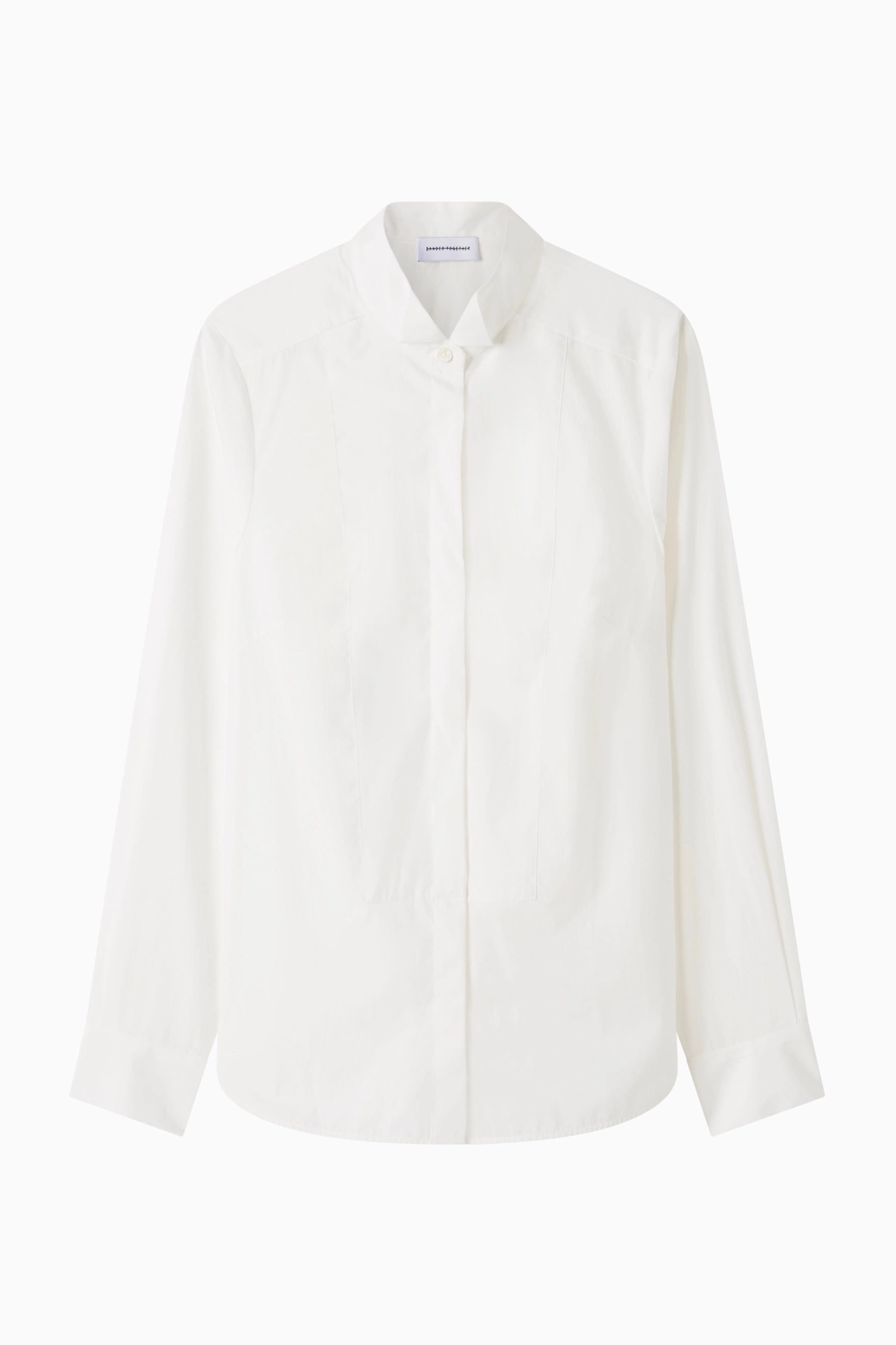 Tuxedo Shirt - White Cotton