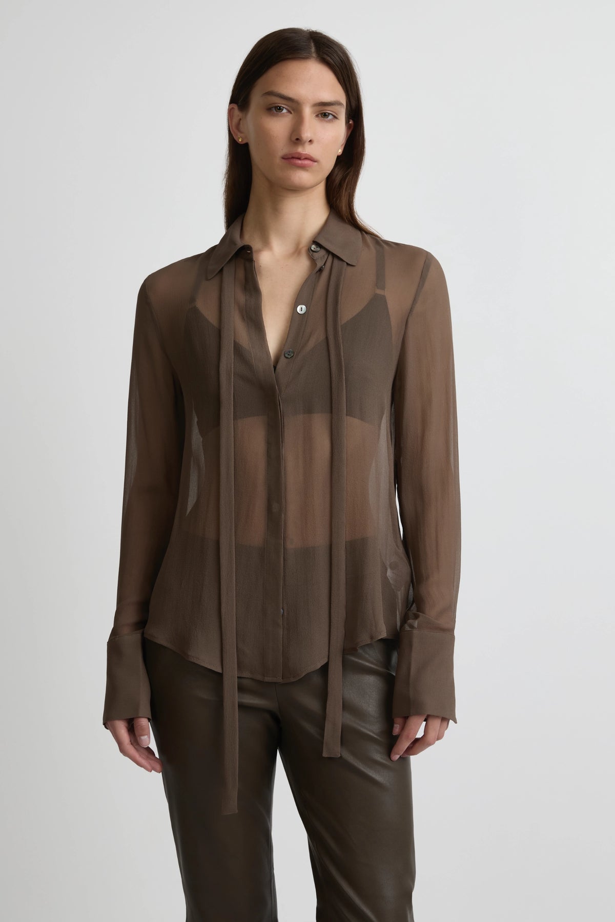Perfect Shirt 2.0 - Dark Moss Georgette