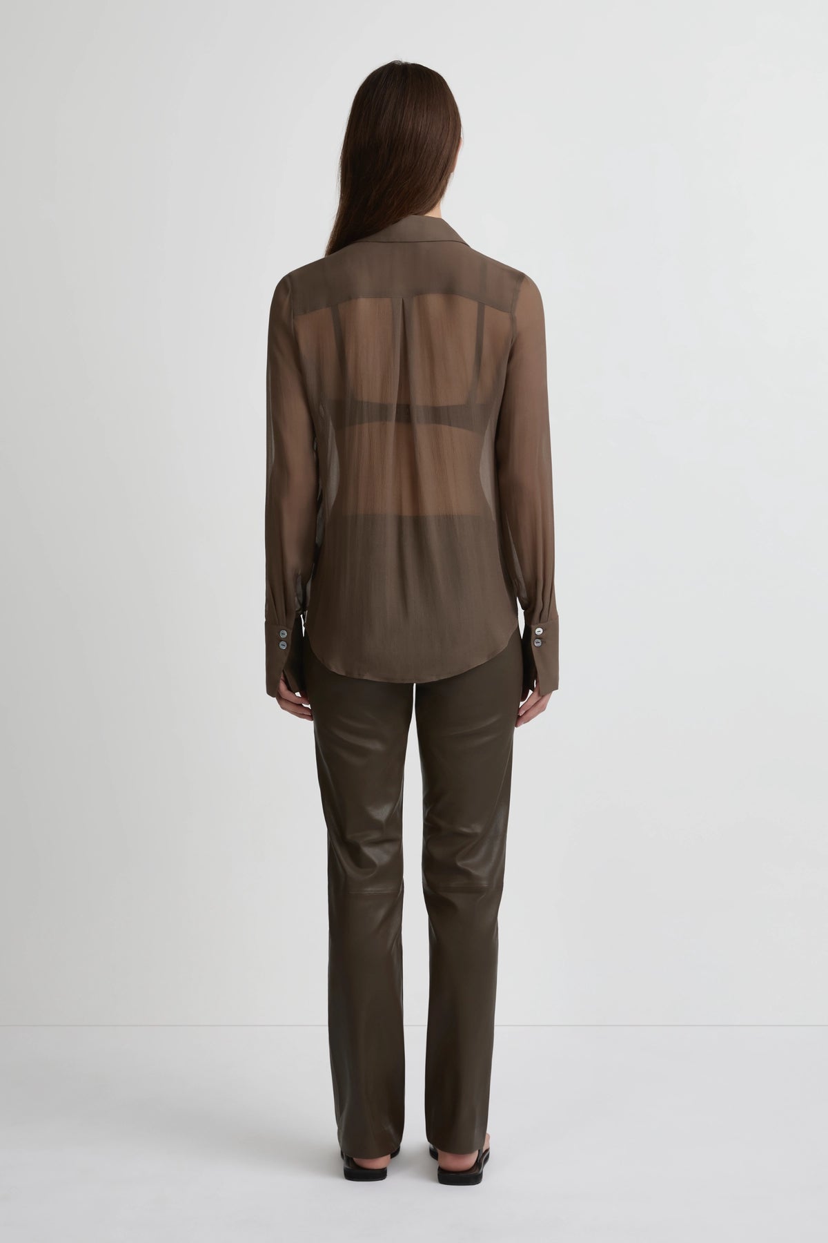 Perfect Shirt 2.0 - Dark Moss Georgette