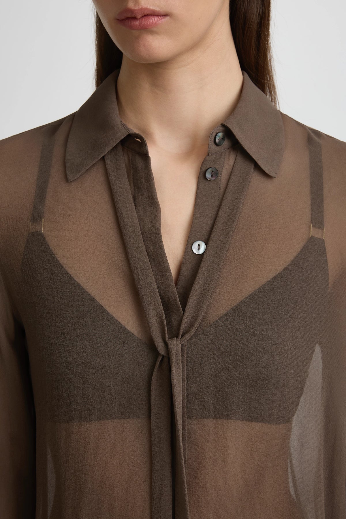 Perfect Shirt 2.0 - Dark Moss Georgette