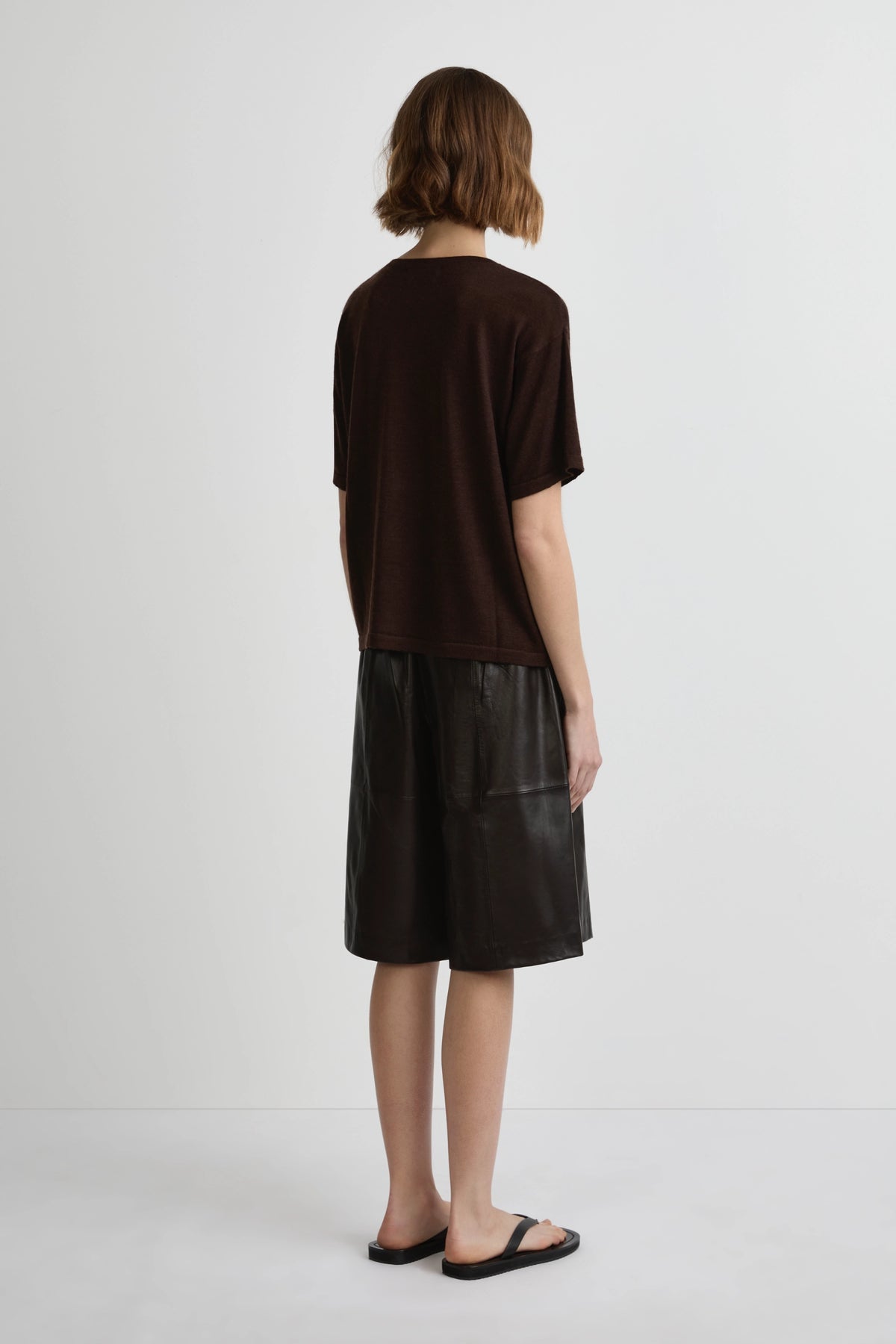 Longline Cashmere T - Cafe Solo