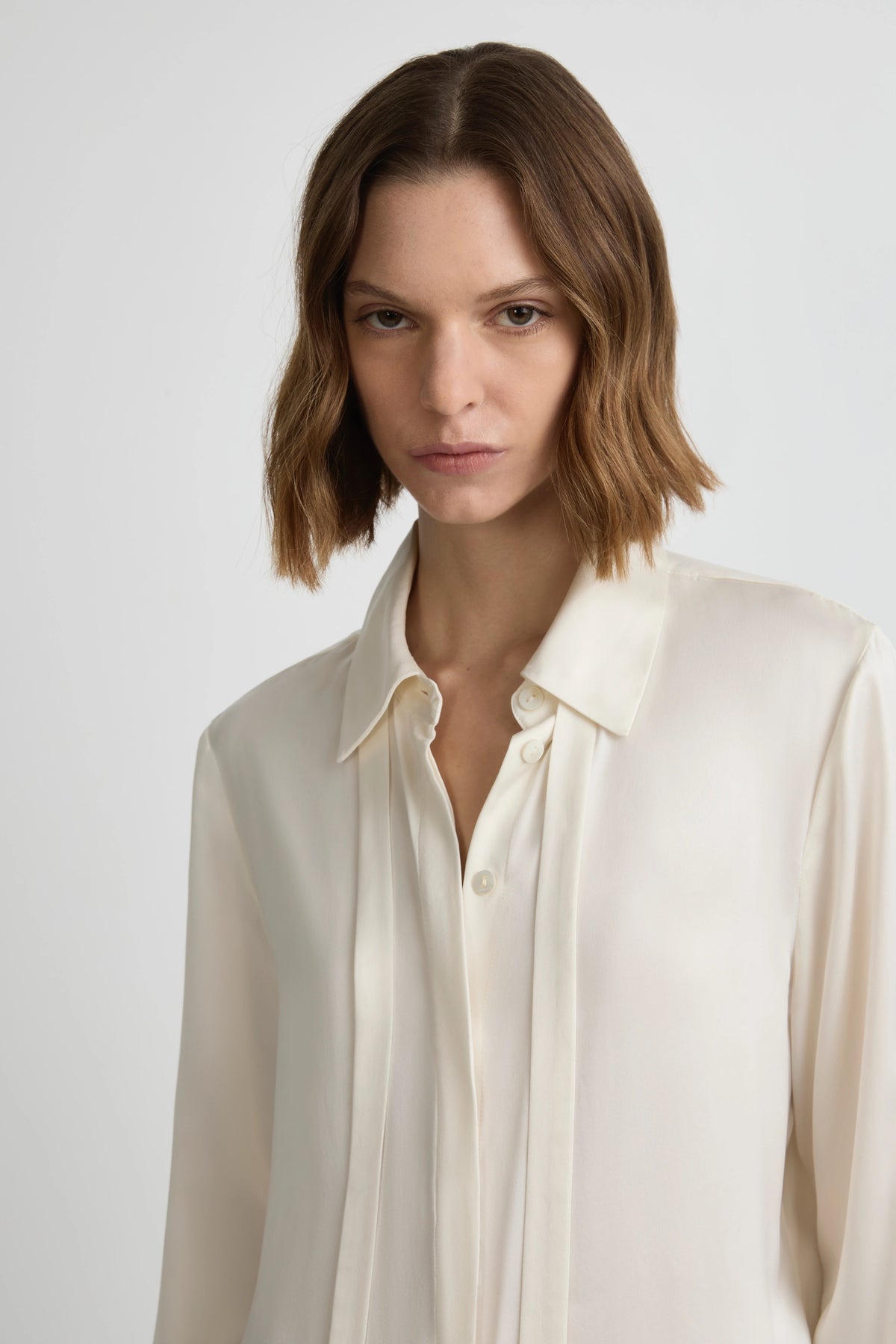 Perfect Shirt 2.0 - Whisper White Silk Satin