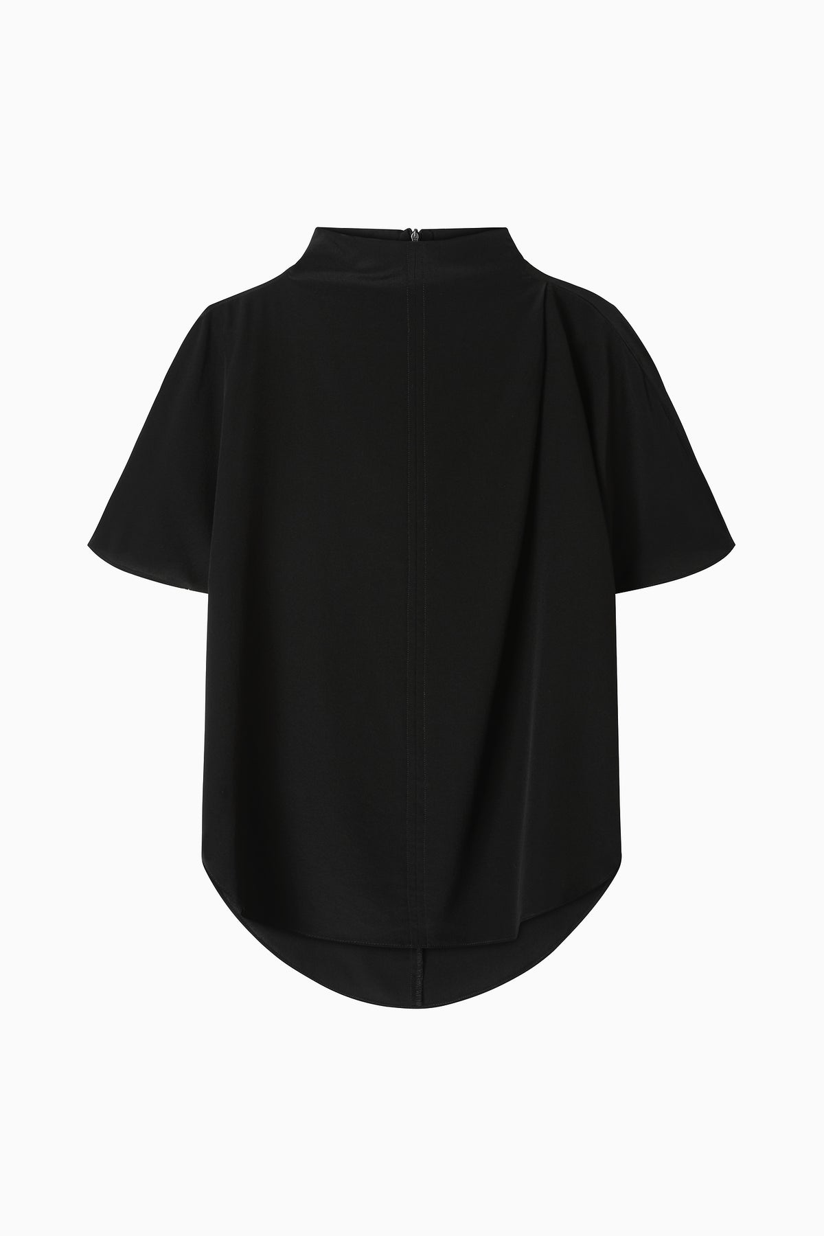 Draped T - Black Silk