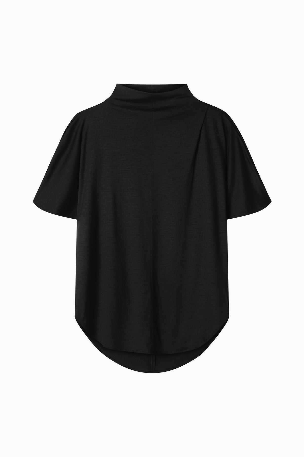 Merino Draped T - Black