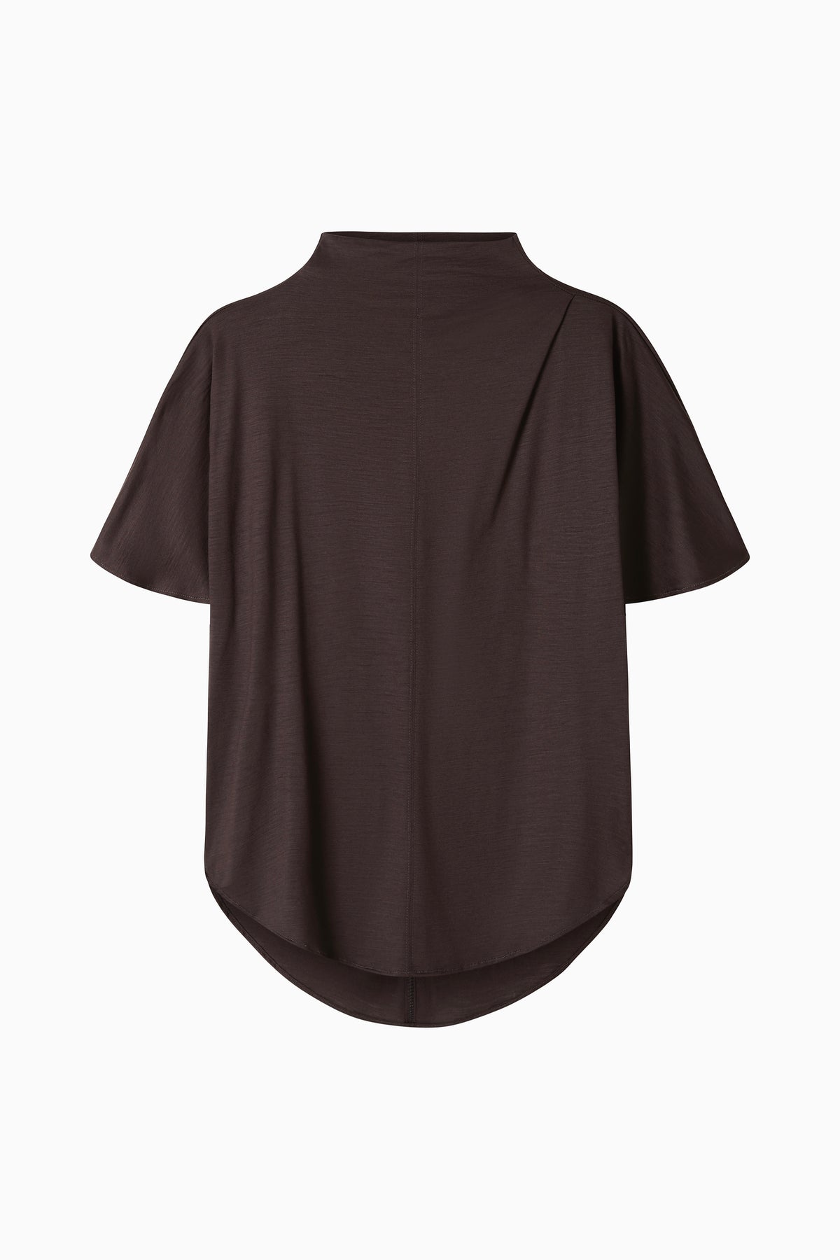 Merino Draped T - Espresso