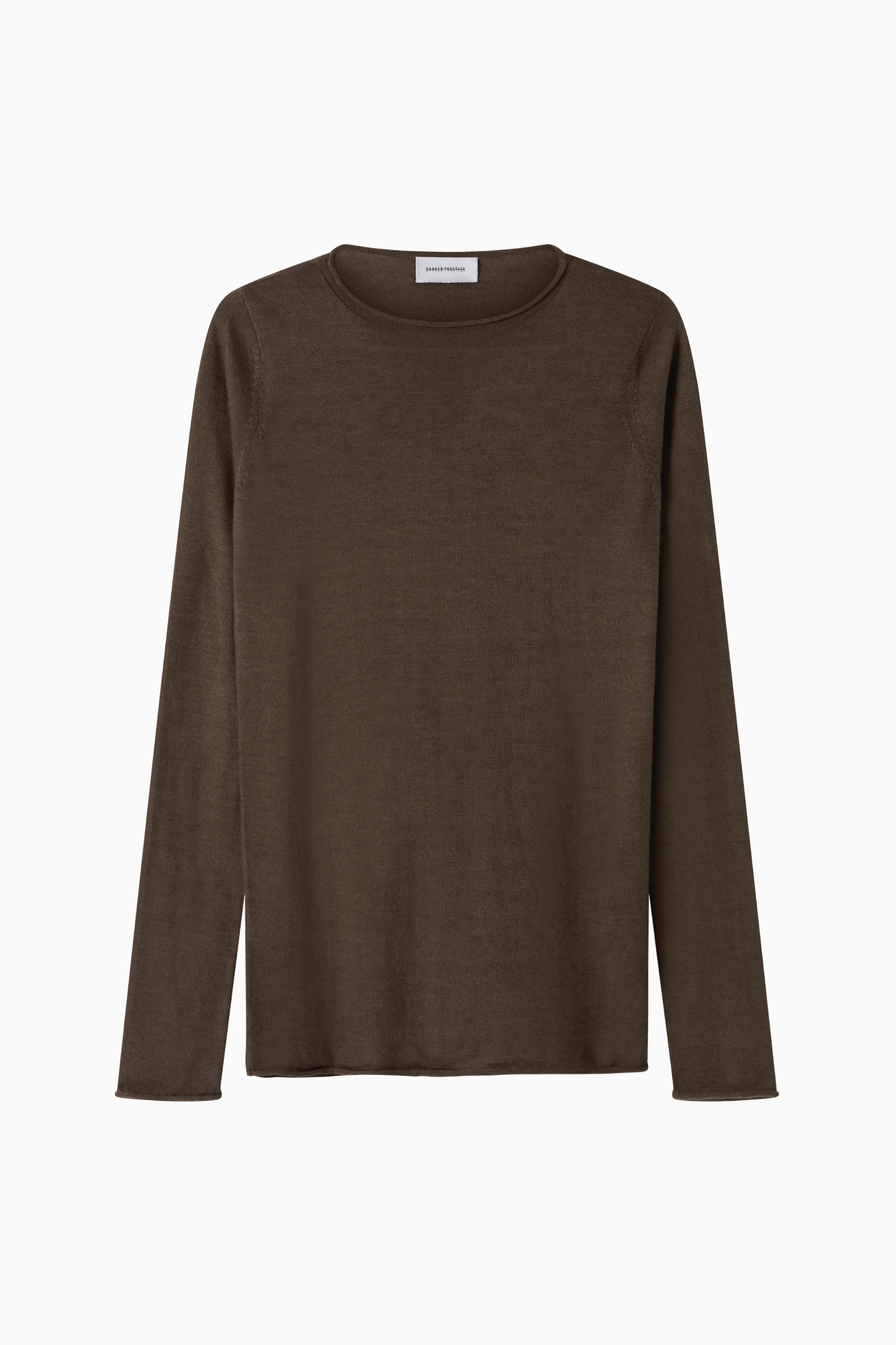 Cashmere Fitted Crew Neck - Dark Moss