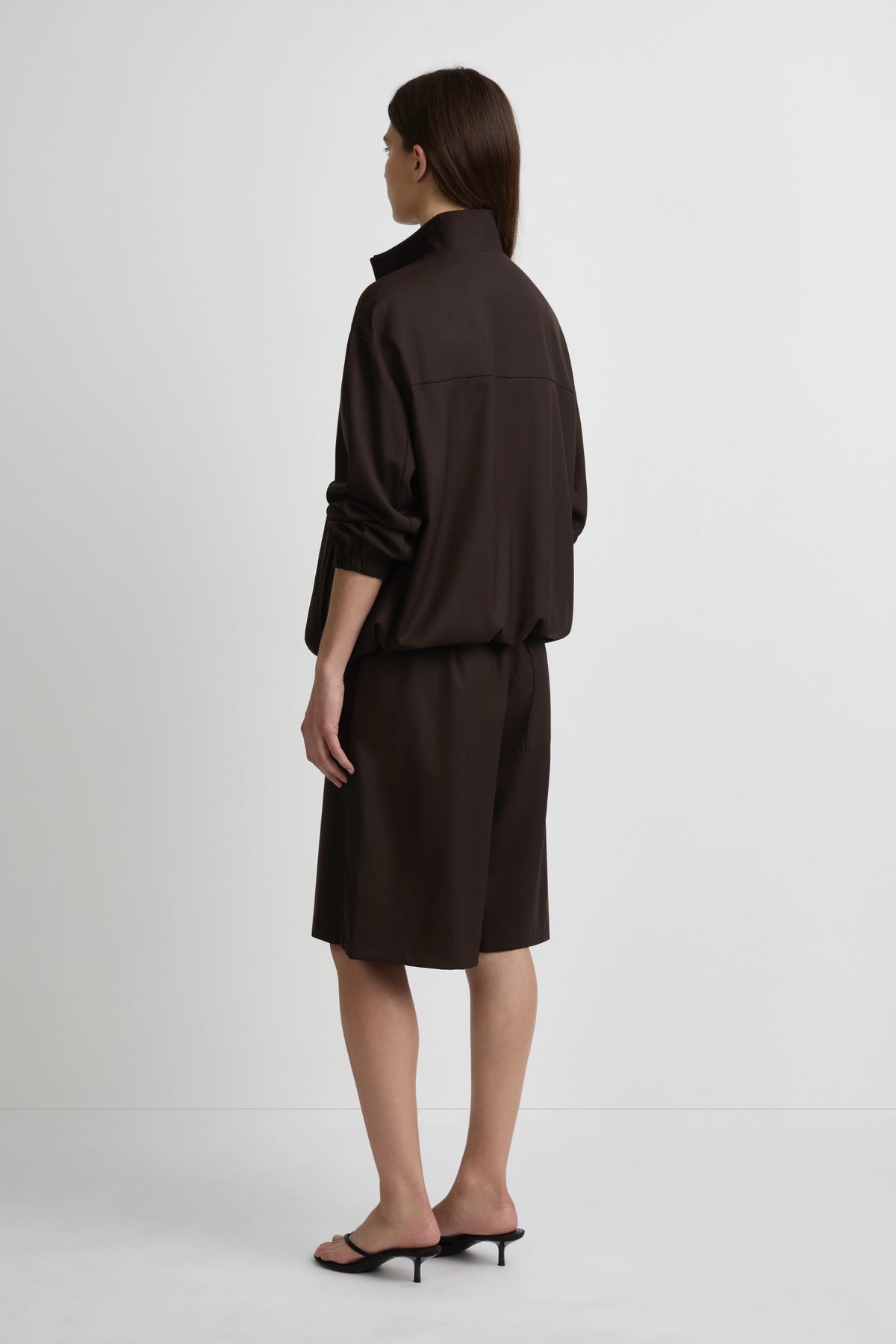 Longline Bomber - Cafe Solo Wool