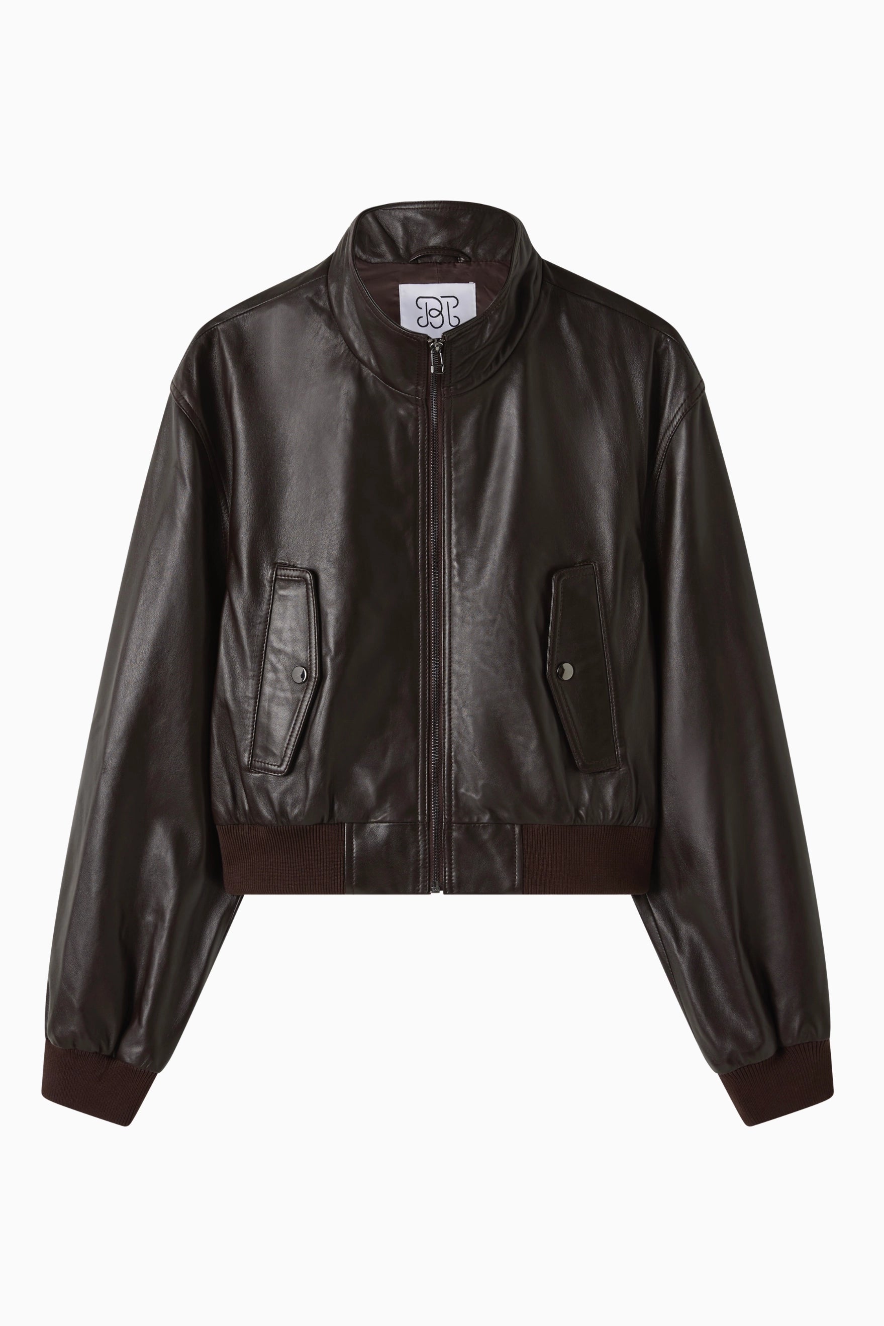 Leather Baby Bomber - Plum