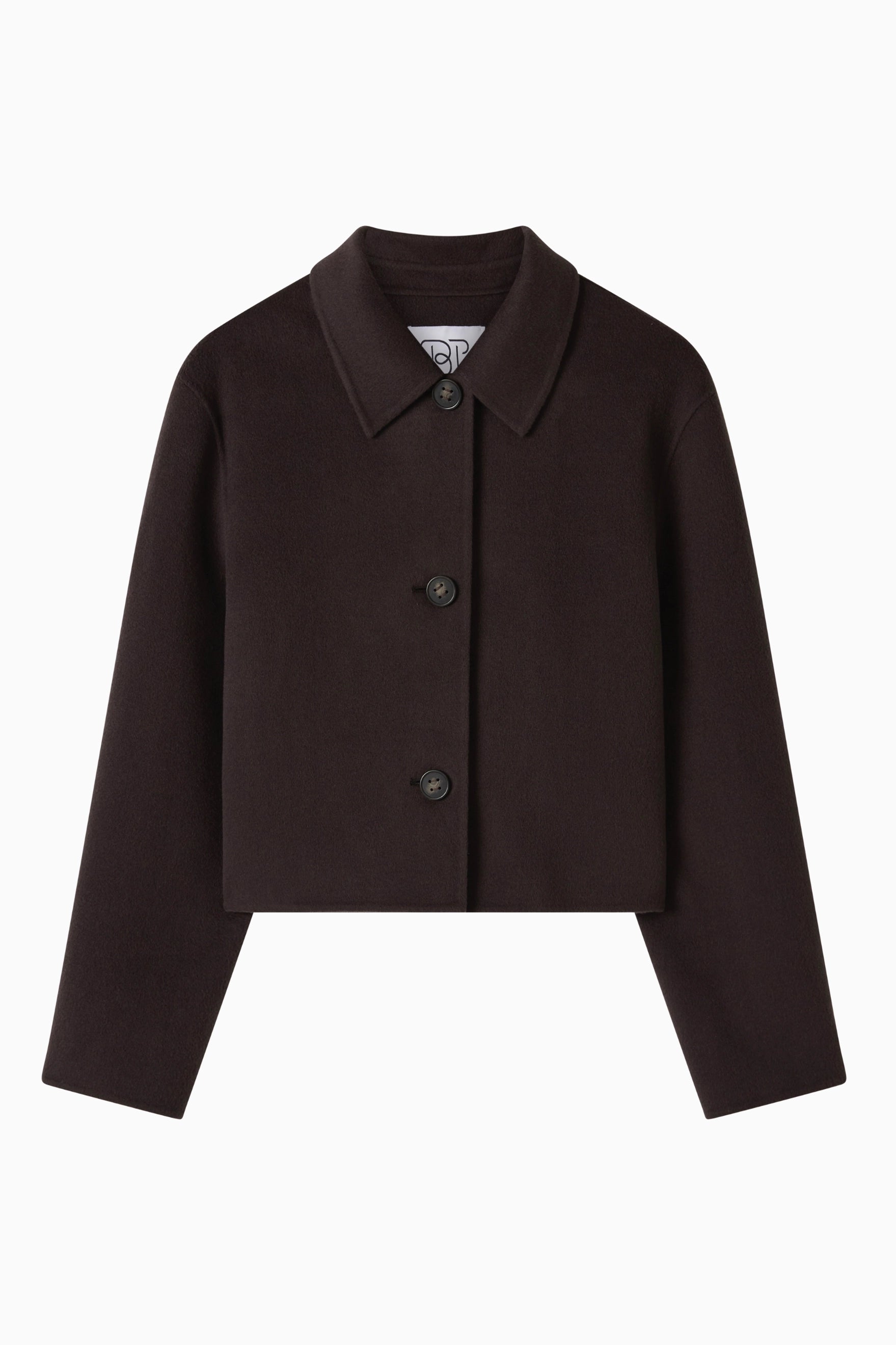 Cashmere Cropped Coat - Dark Chocolate