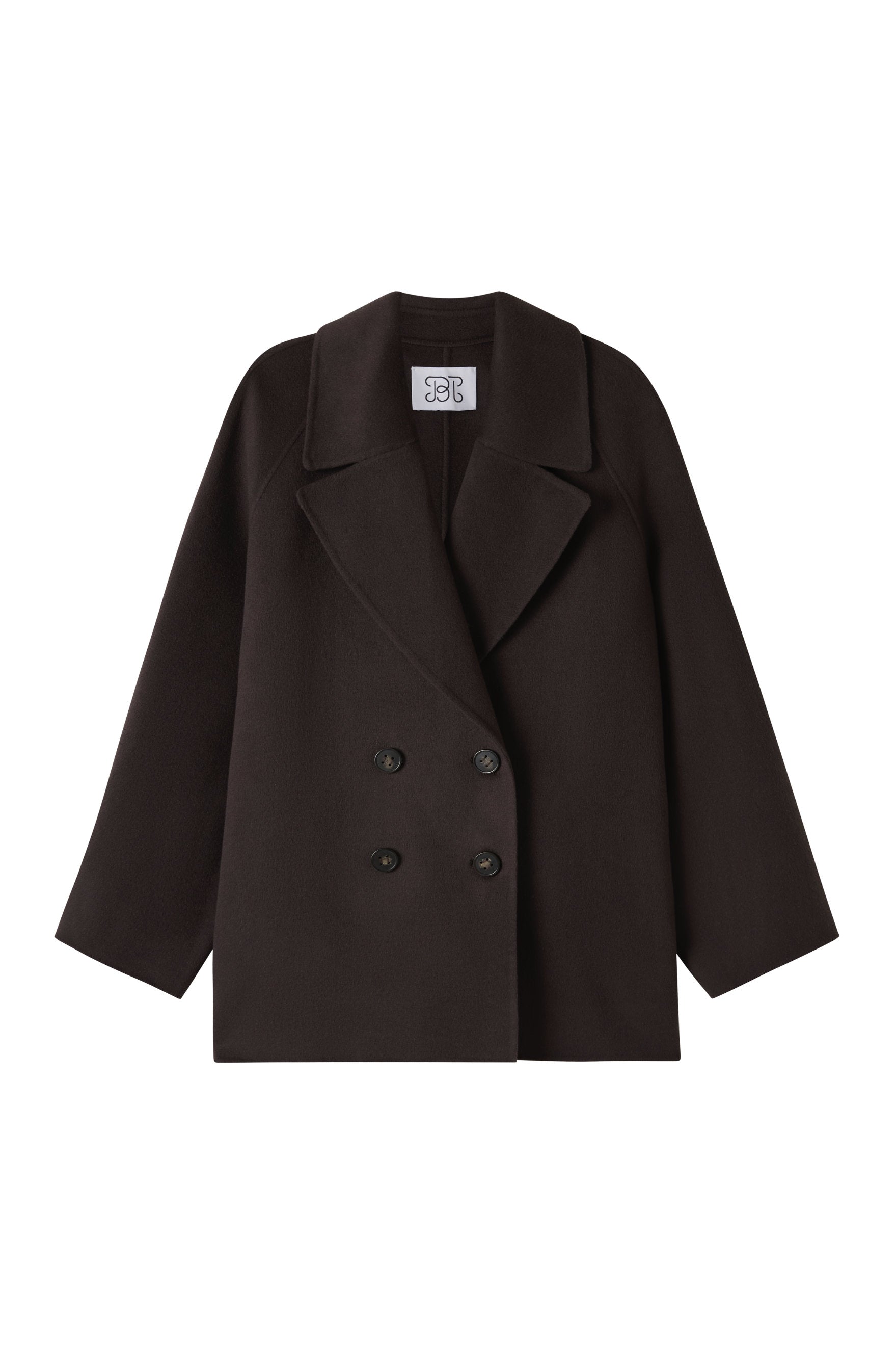 Cashmere Peacoat - Dark Chocolate