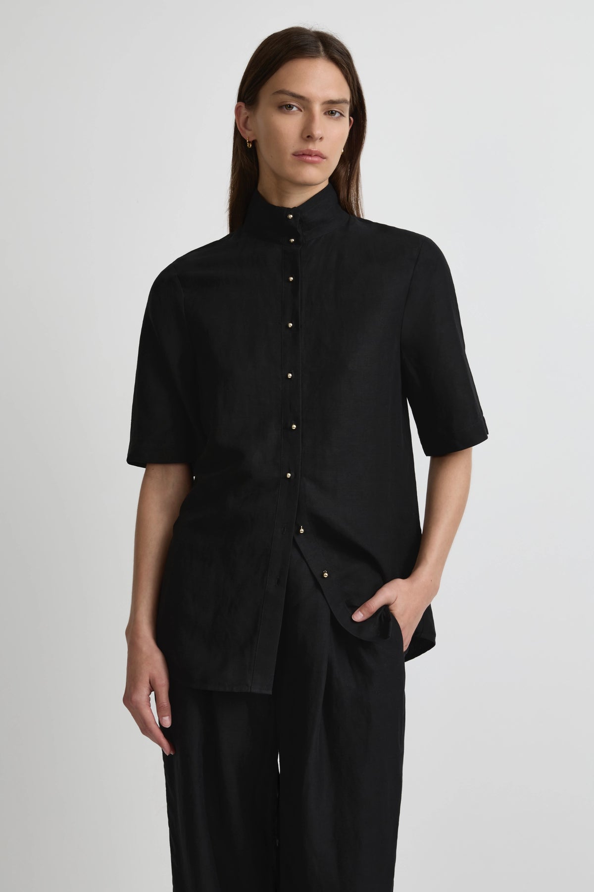 Edition Shirt - Black Silk Linen