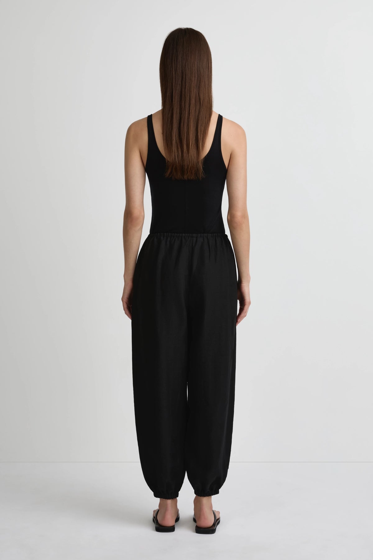 Enamoured Pant - Black Silk Linen