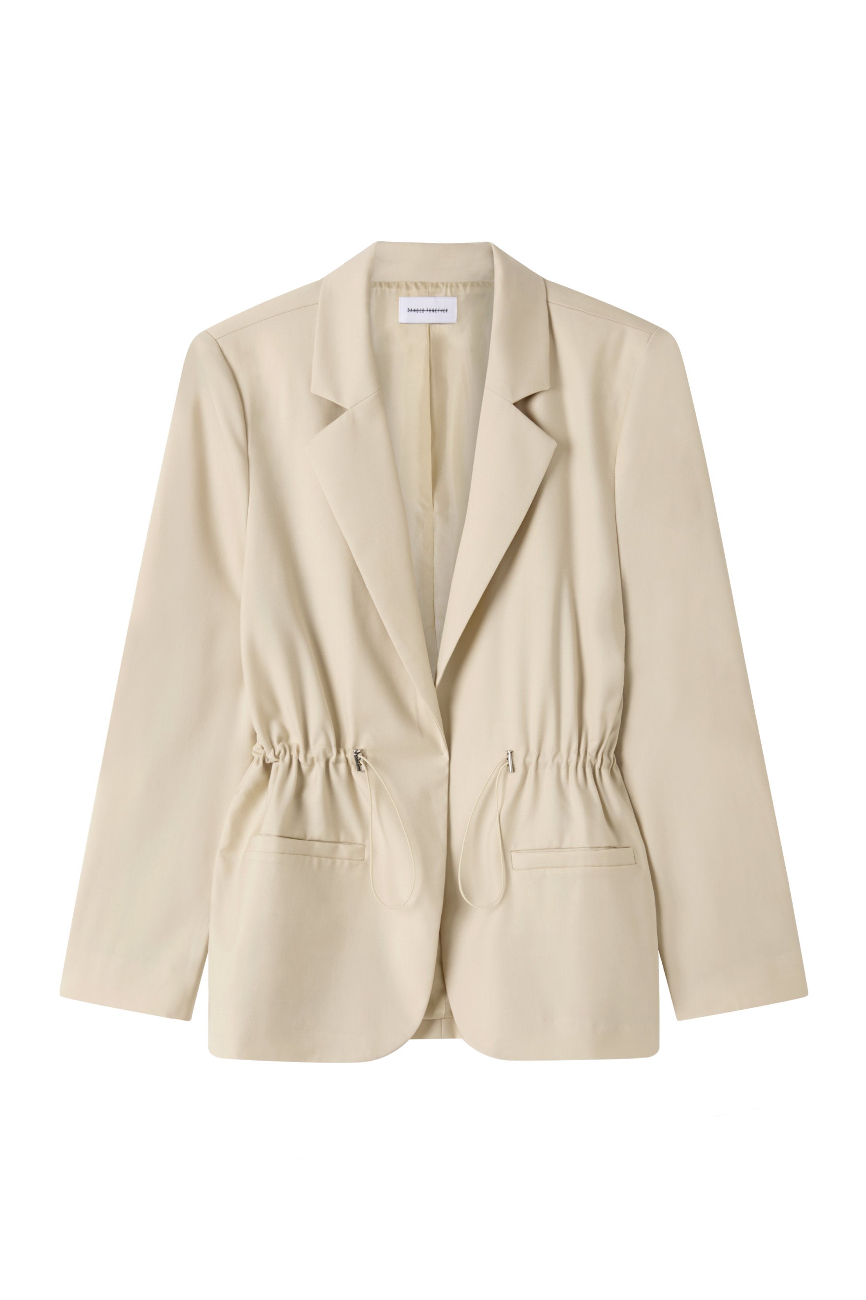 Cinched Blazer - Soft Ecru Wool