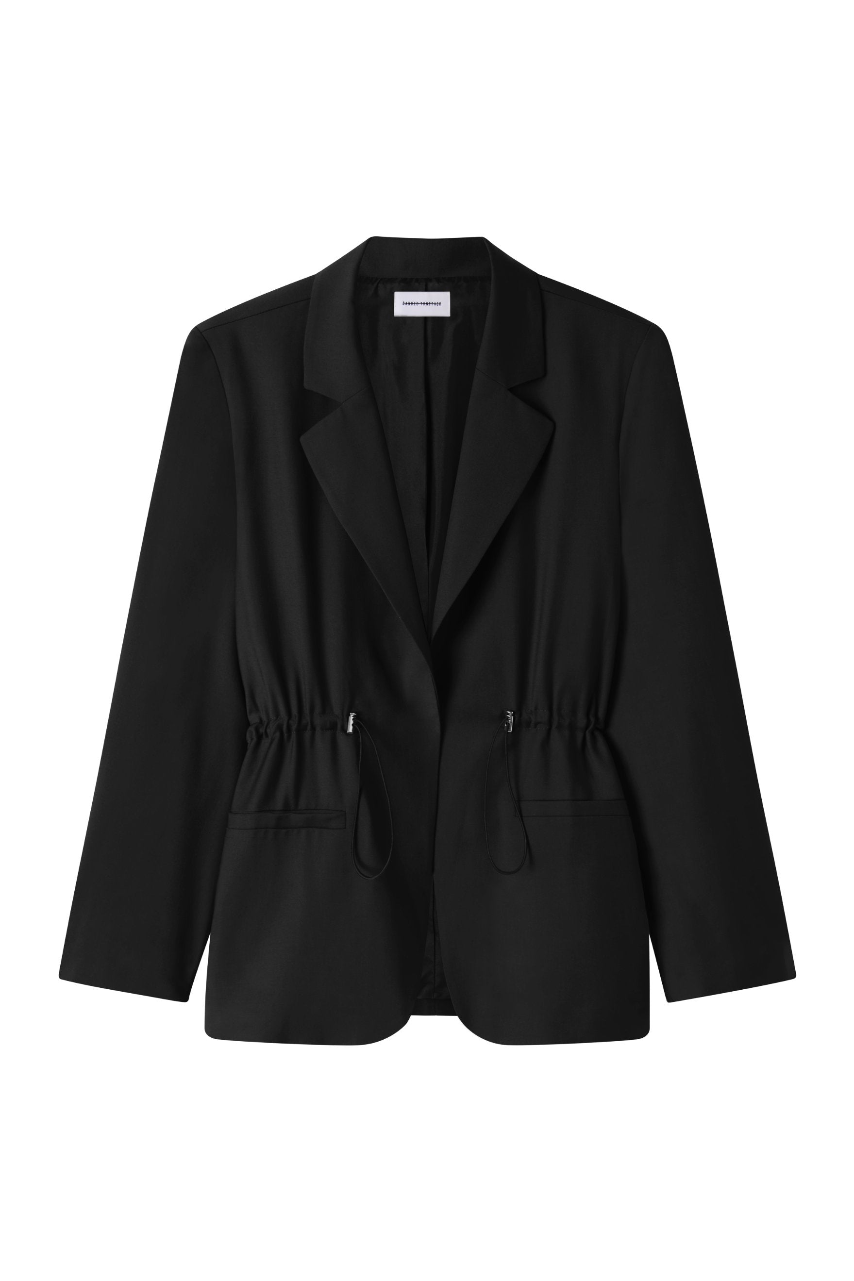 Cinched Blazer - Black Wool