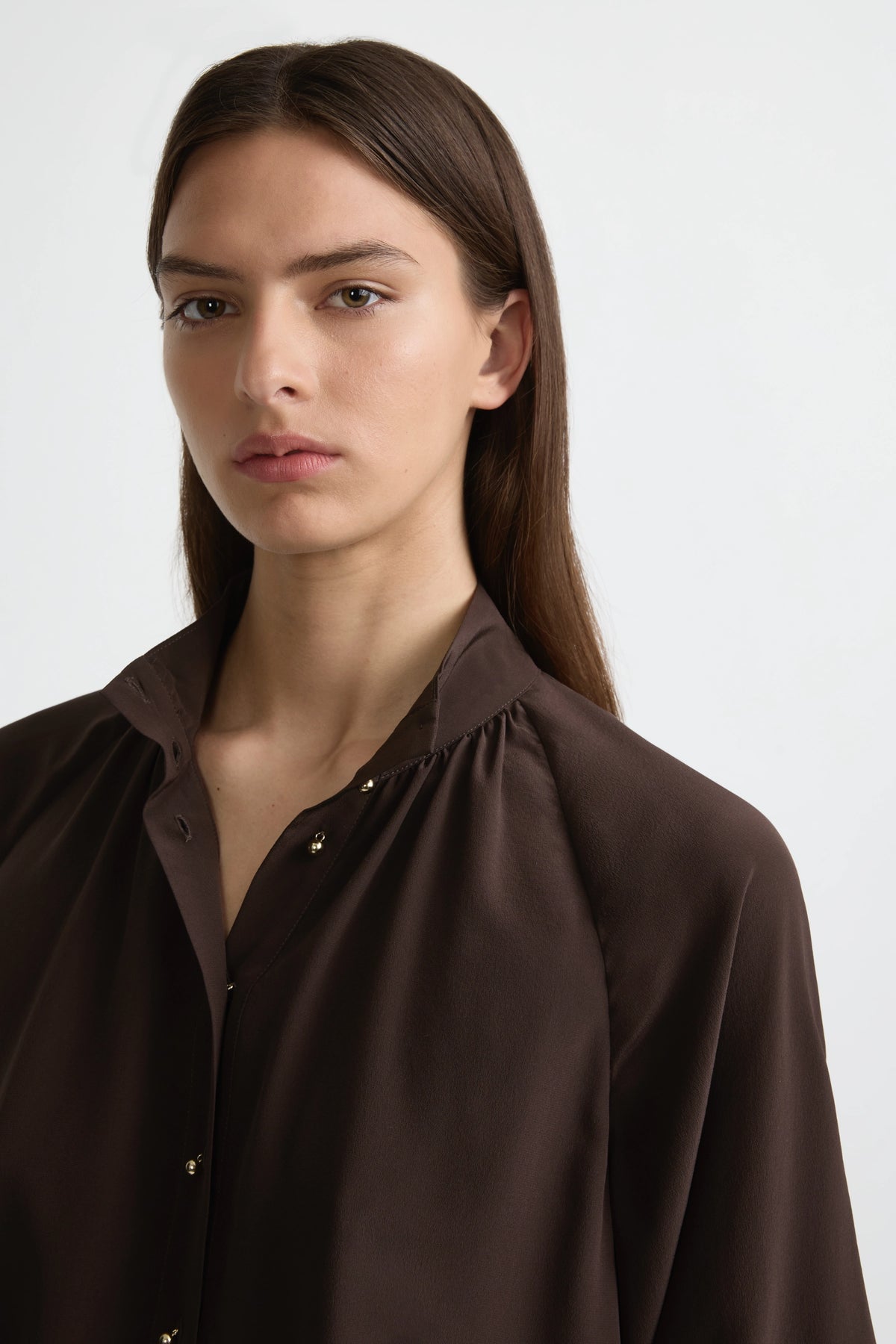 Enamoured Blouse - Cafe Solo Silk