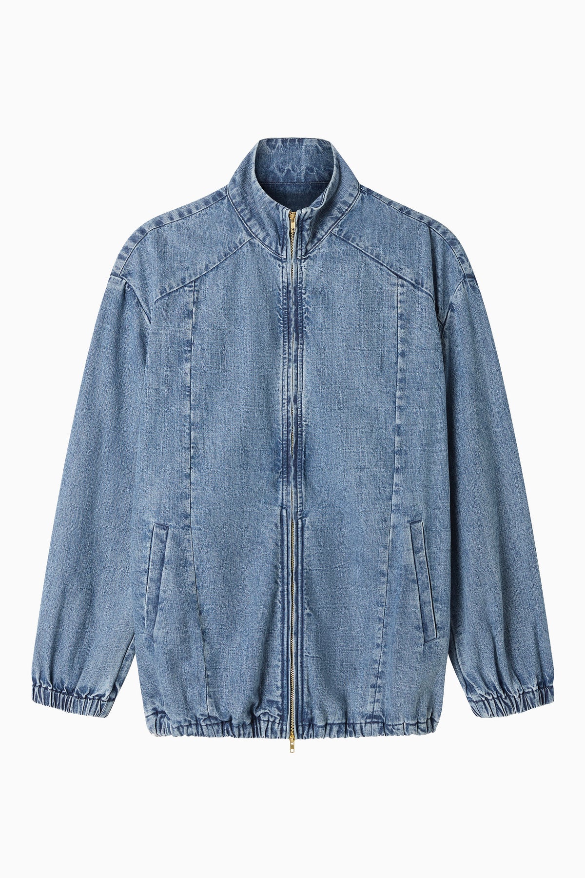 Longline Bomber - Aged Denim