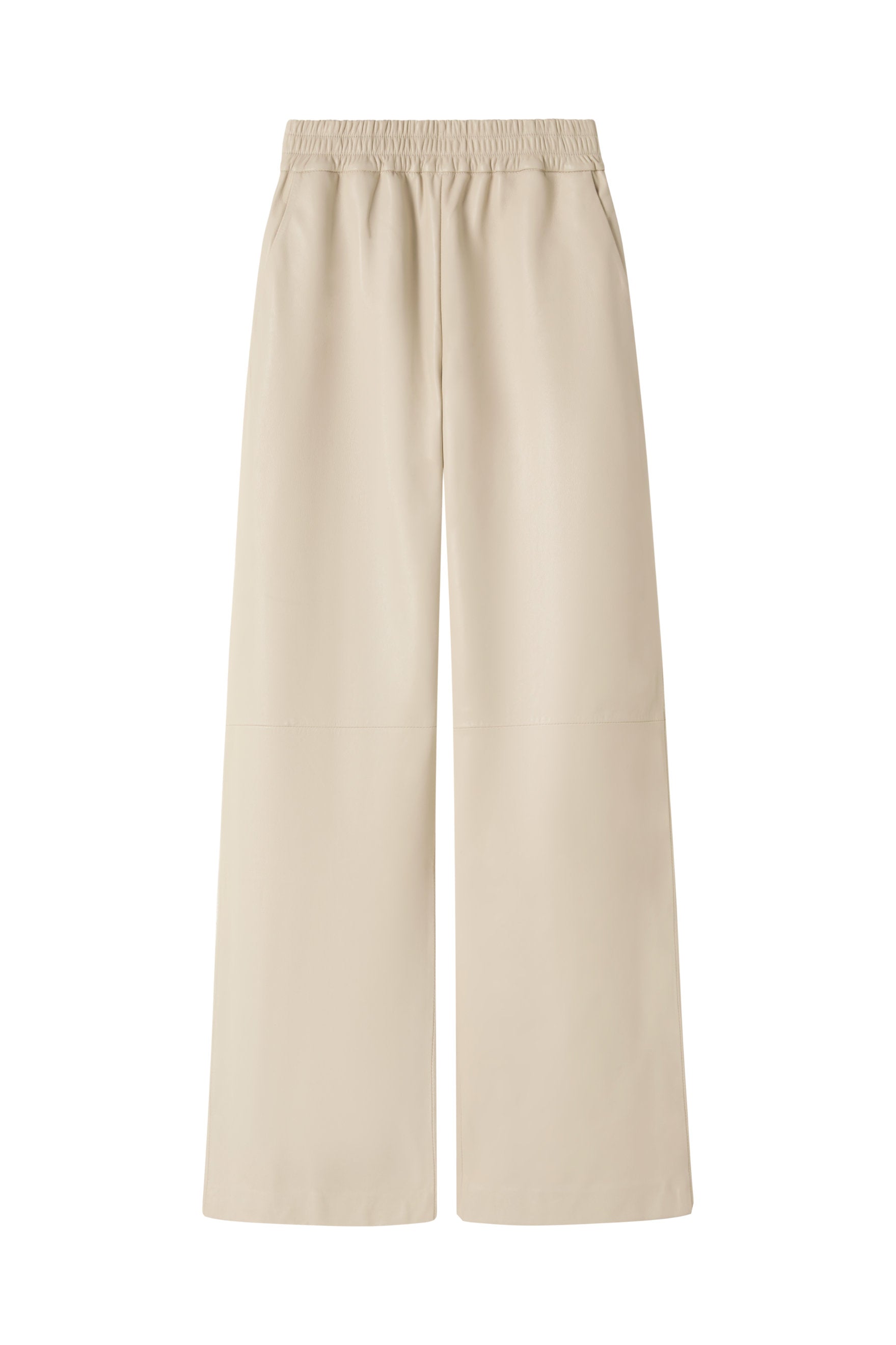 Relaxed Leather Pant - Chalk