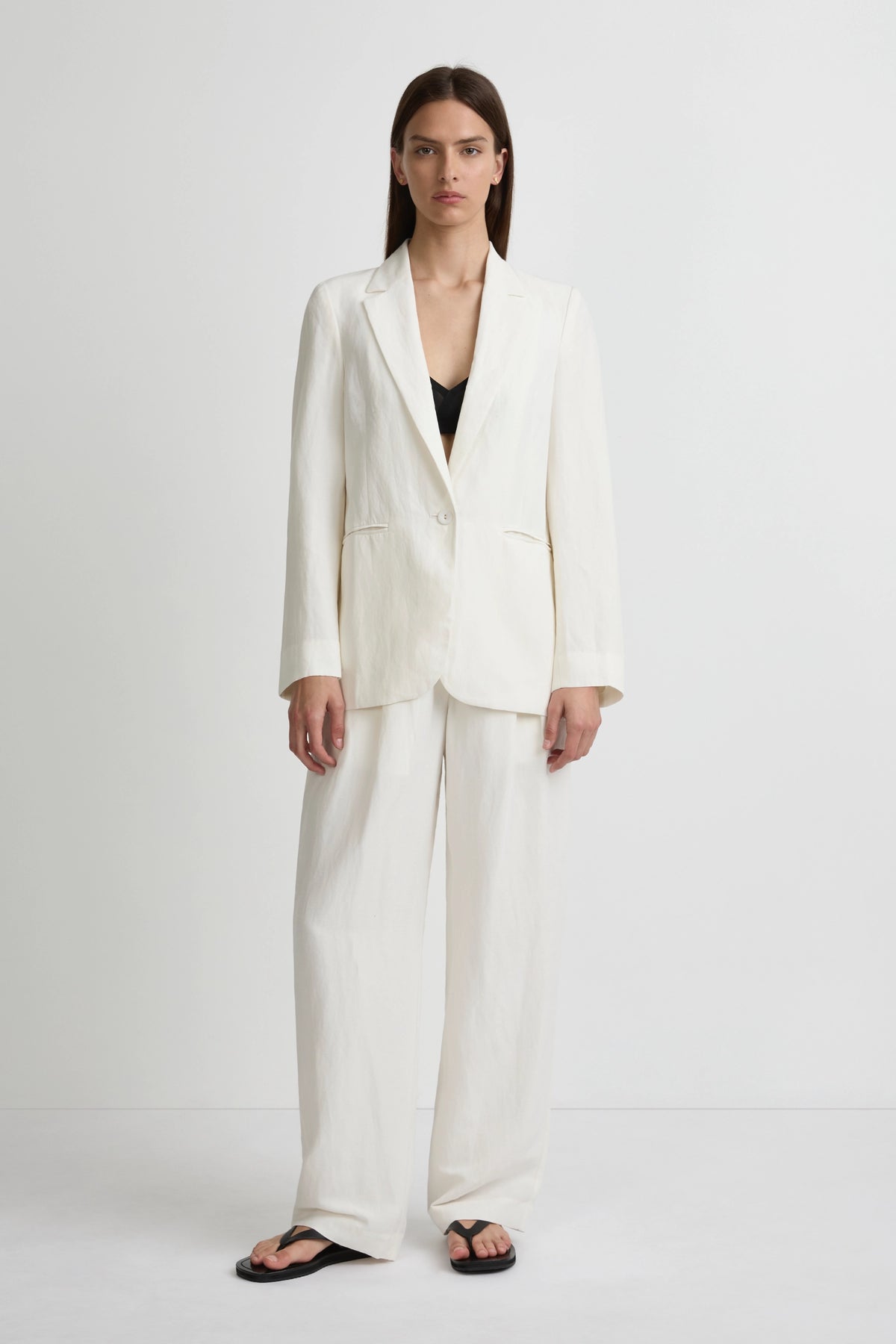Easy Blazer - Salt Silk Linen