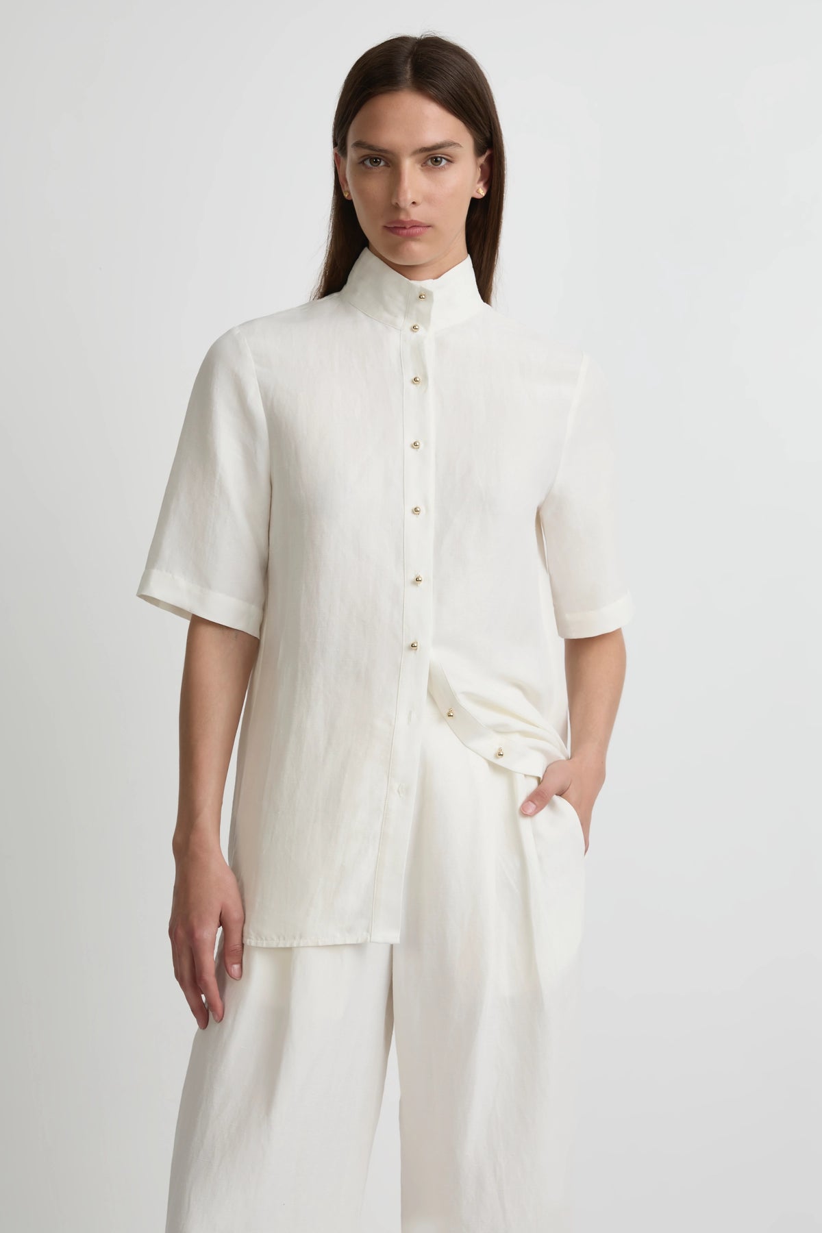 Edition Shirt - Salt Silk Linen