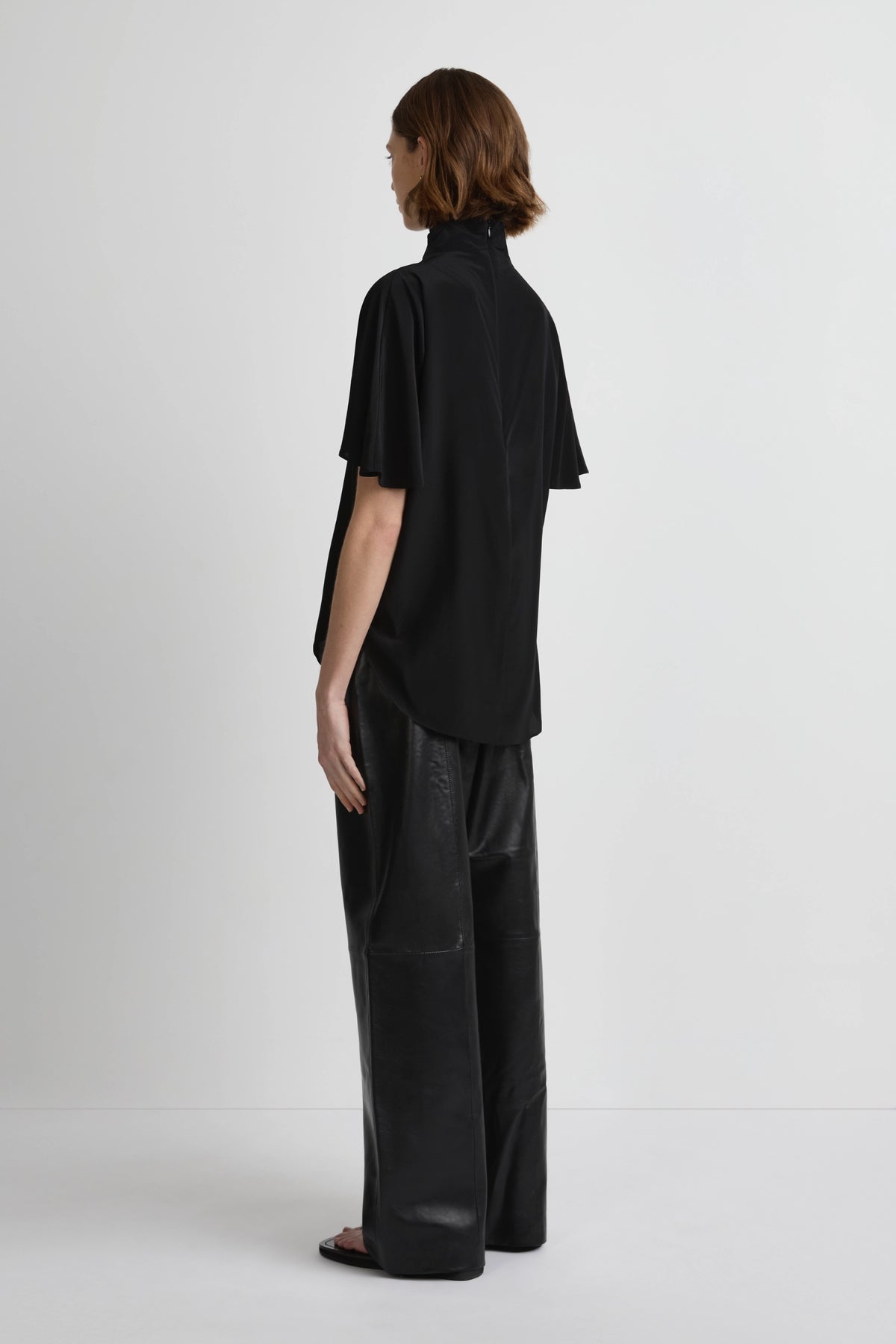 Draped T - Black Silk