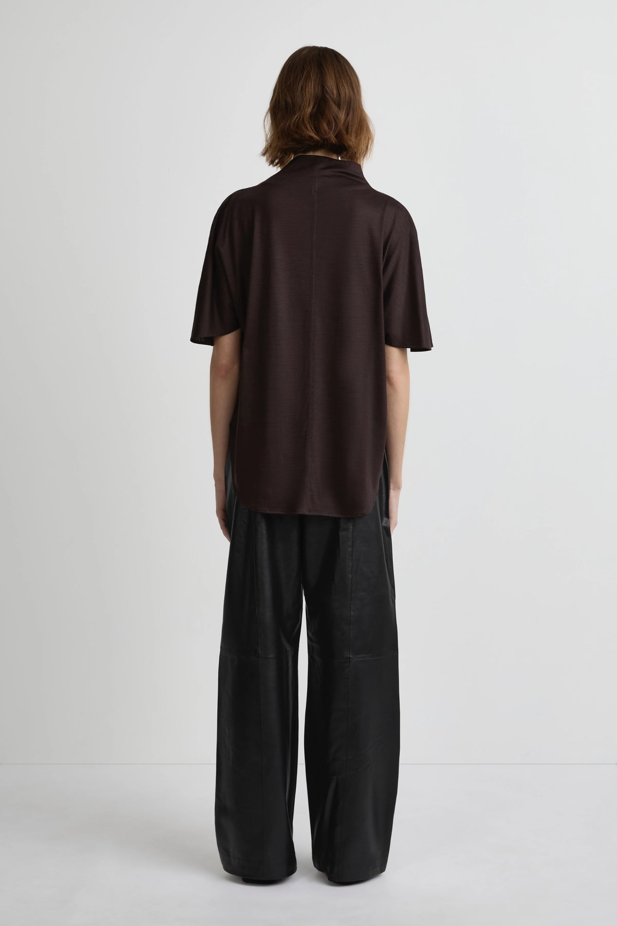Merino Draped T - Espresso