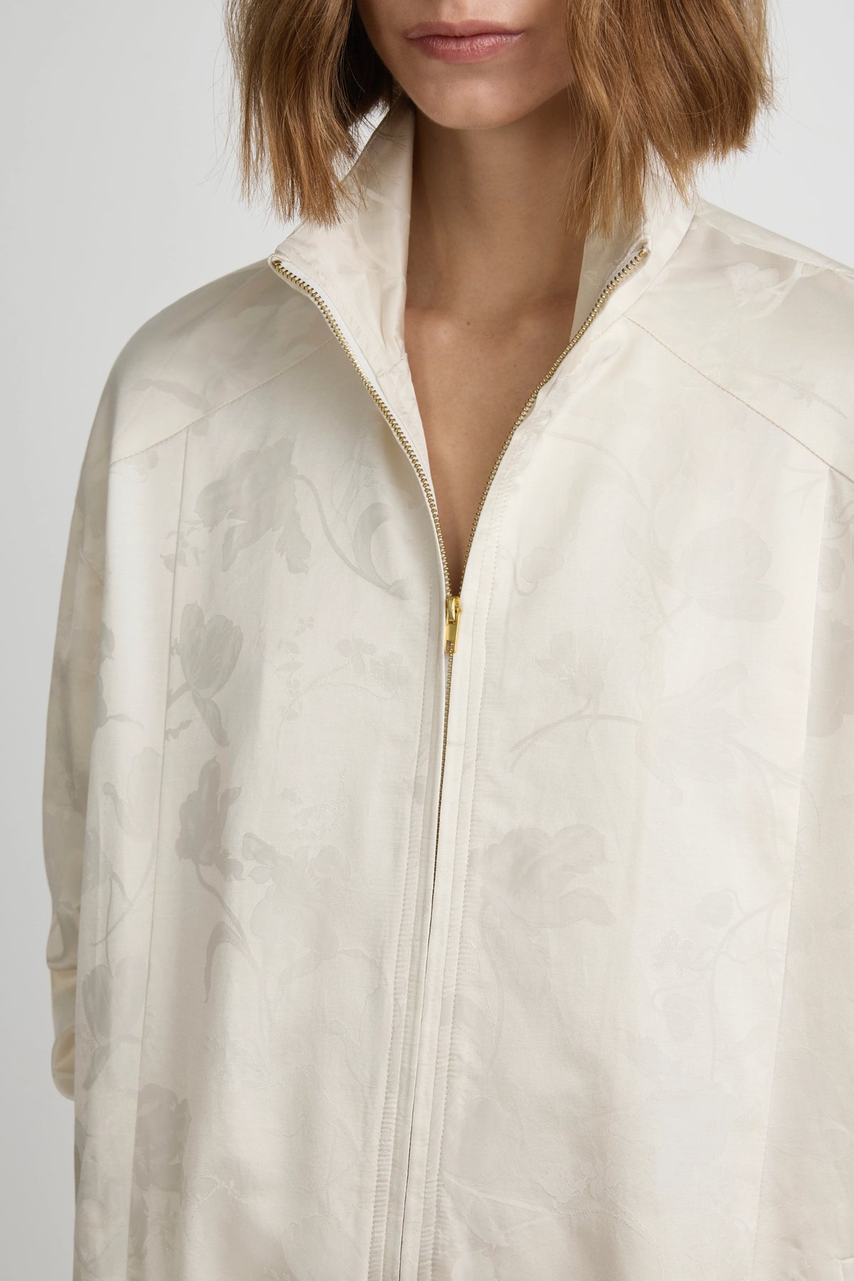 Longline Bomber - Heirloom Silk Cotton Jacquard