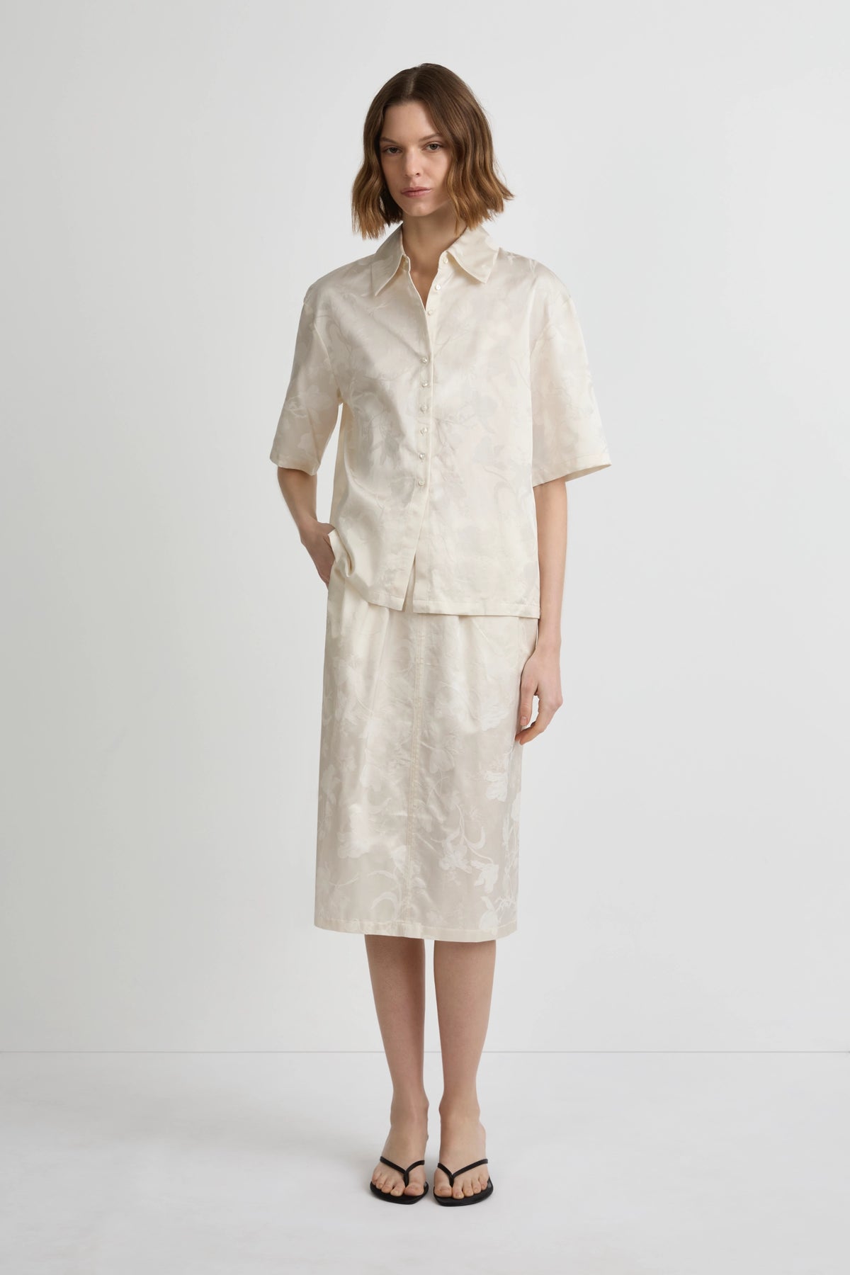 Origin Skirt - Heirloom Silk Cotton Jacquard