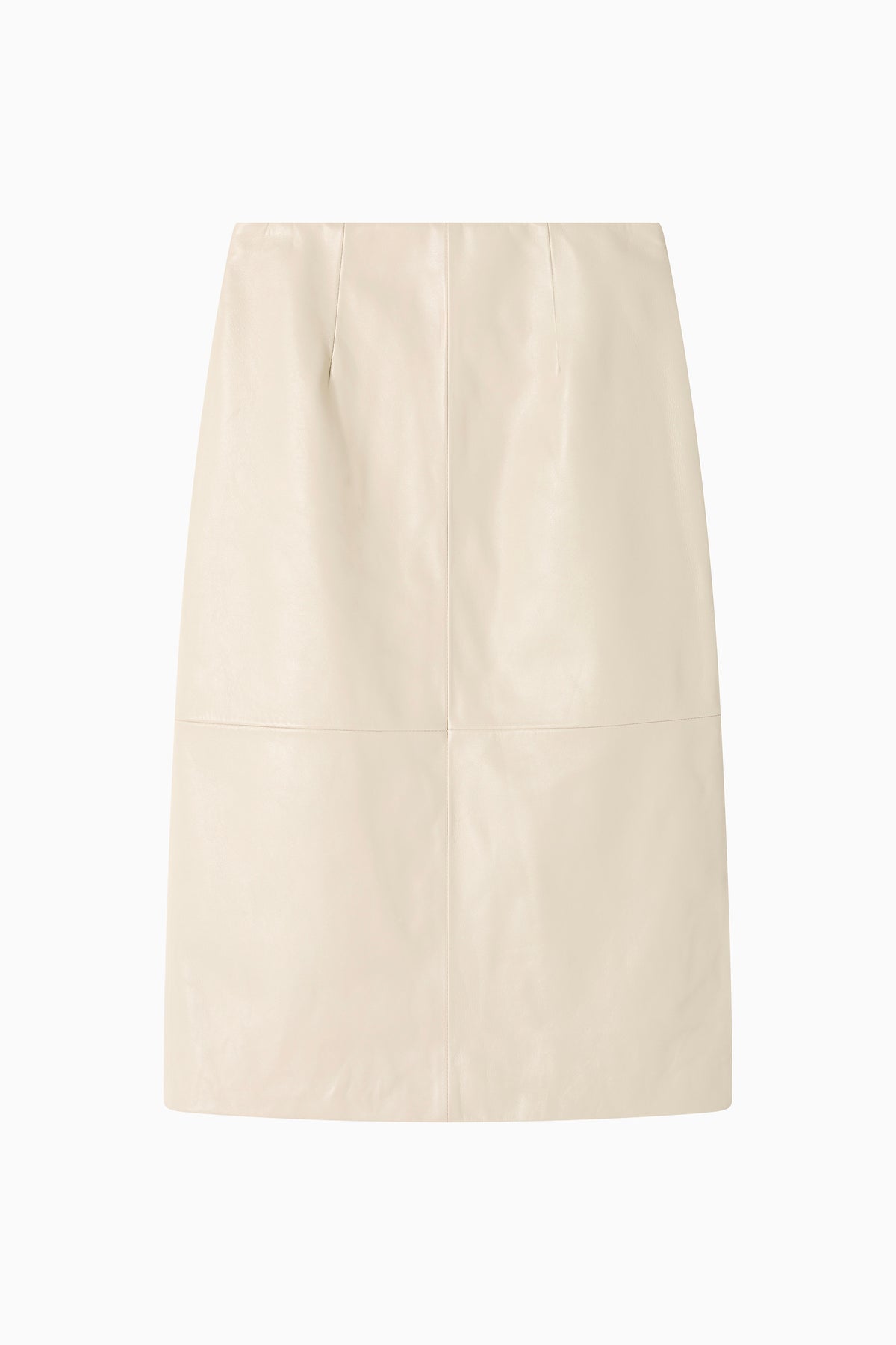 Leather Studio Skirt - Chalk