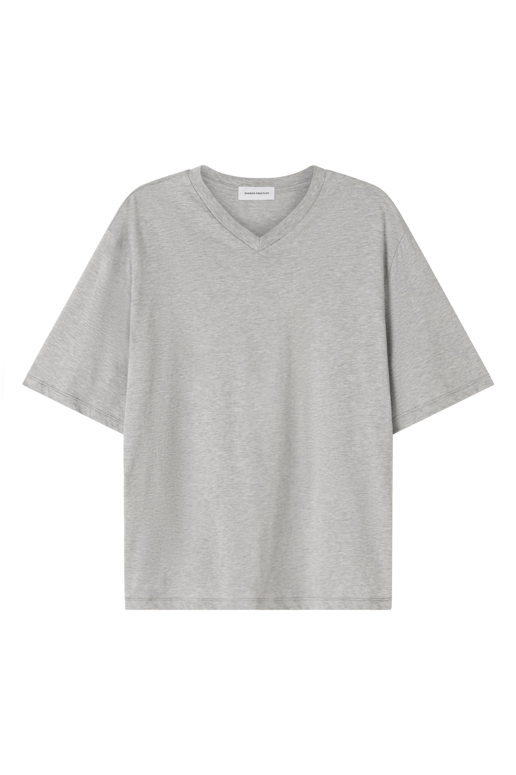 Cotton Everyday V-Neck T - Marl Grey