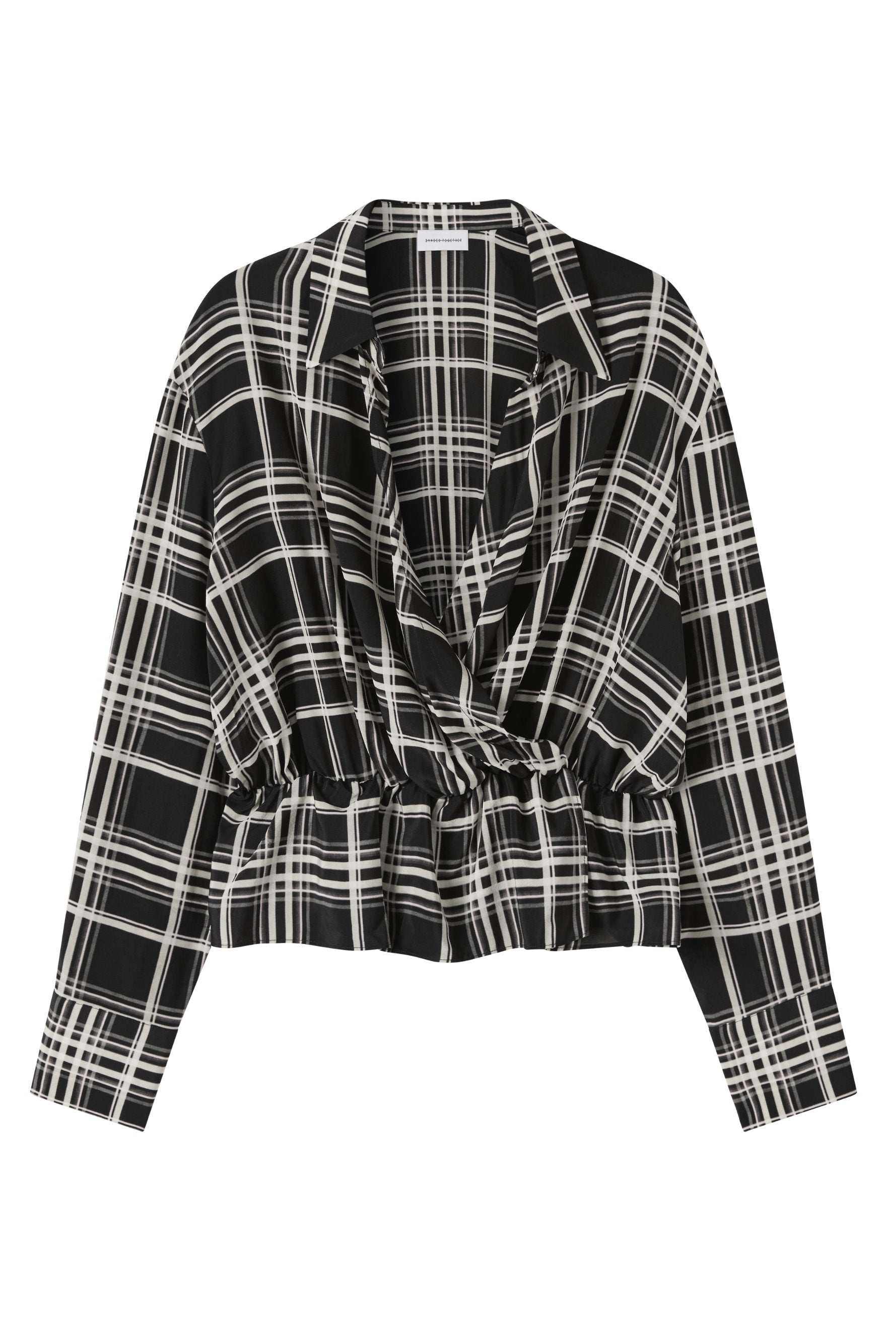 Wrap Shirt - Checkmate Silk