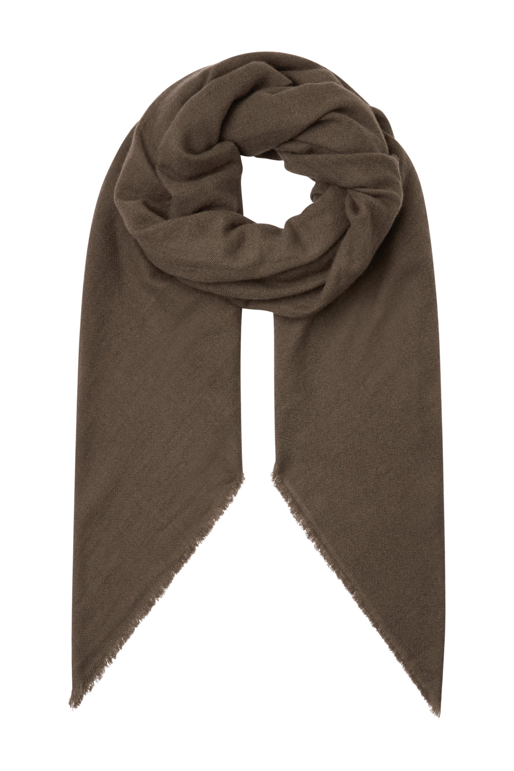Cashmere Whisper Thin Scarf - Dark Moss