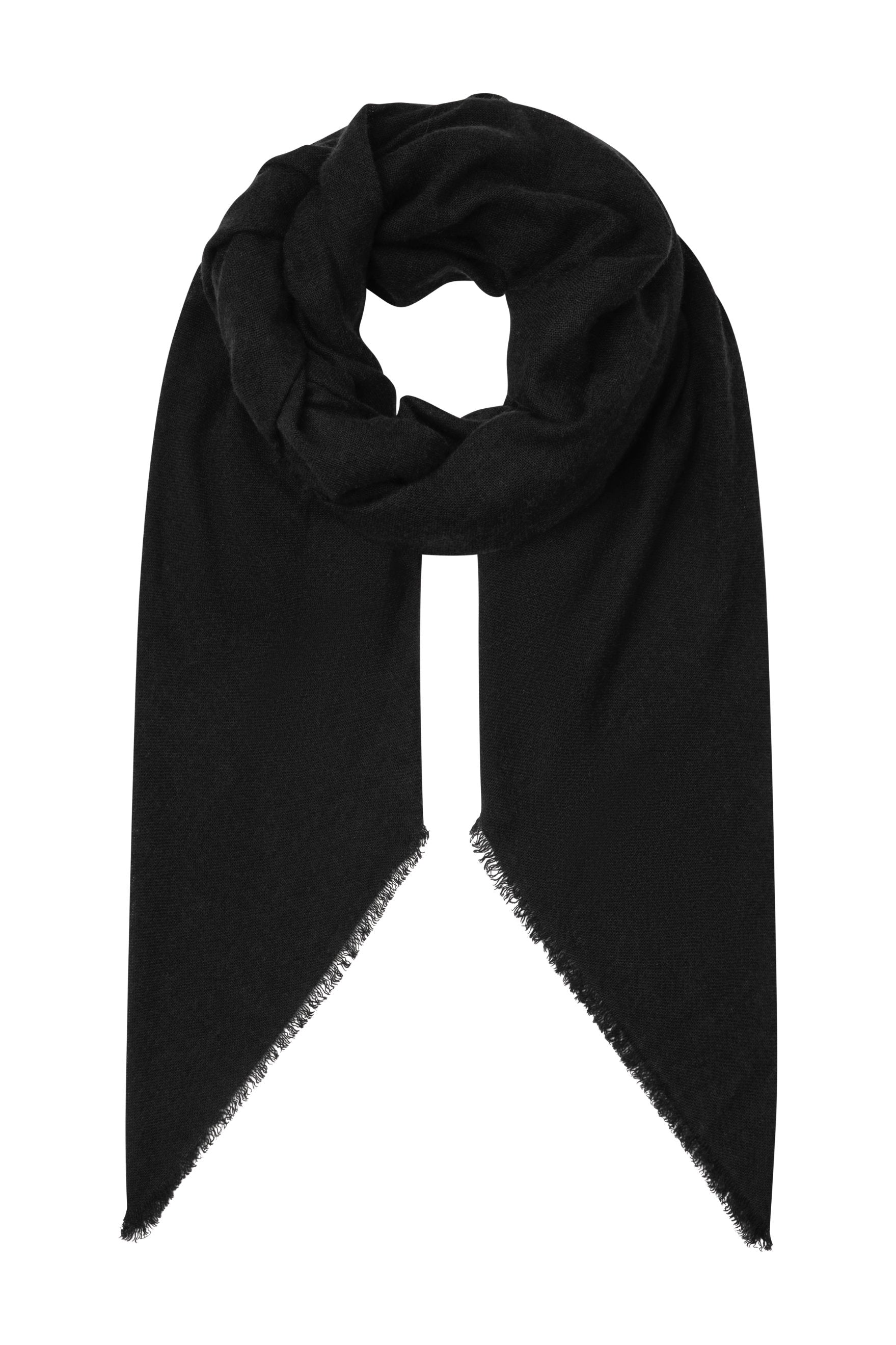 Cashmere Whisper Thin Scarf - Black