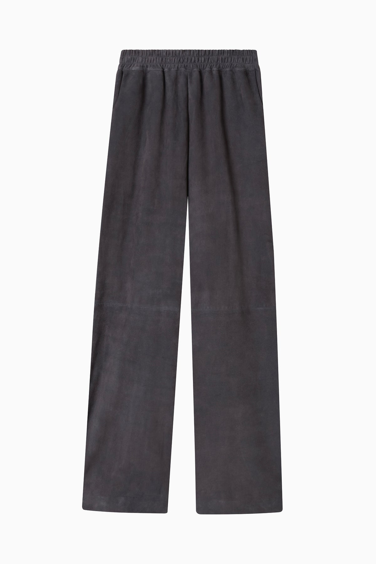 Relaxed Leather Pant - Navy Suede