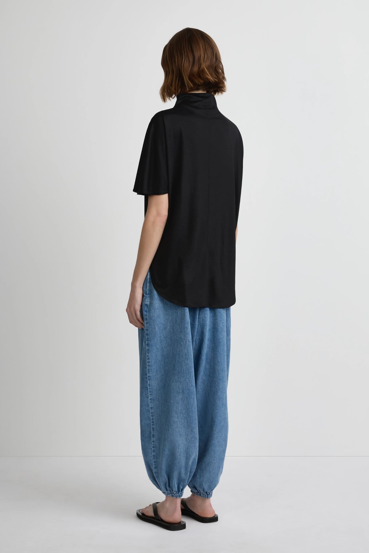 Merino Draped T - Black
