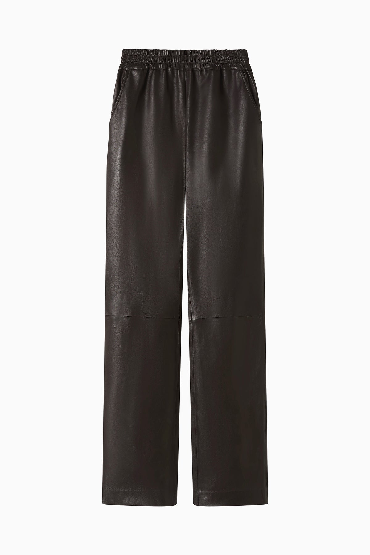 Stretch Leather Straight Leg Pant - Cafe Solo