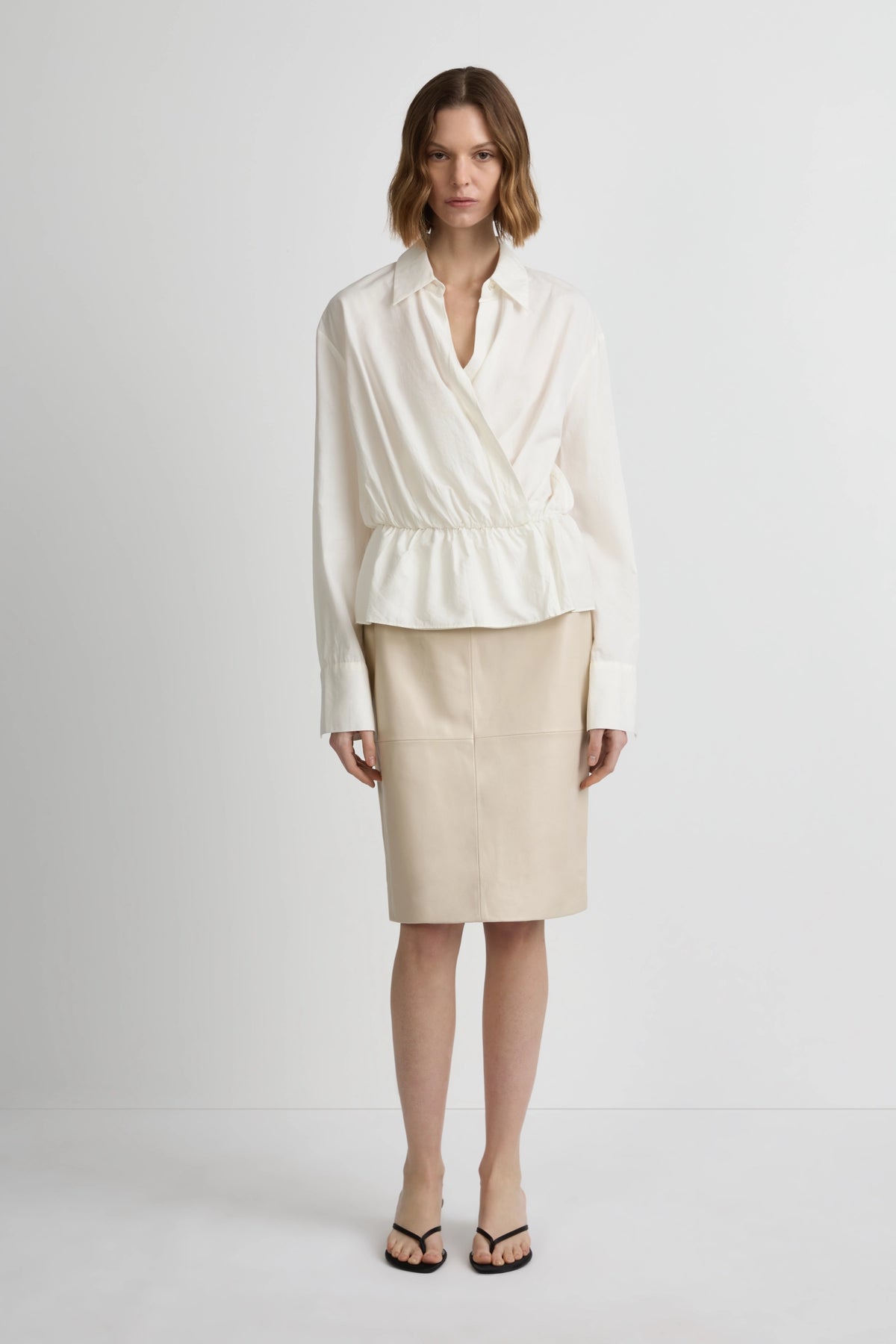 Wrap Shirt - White Silk