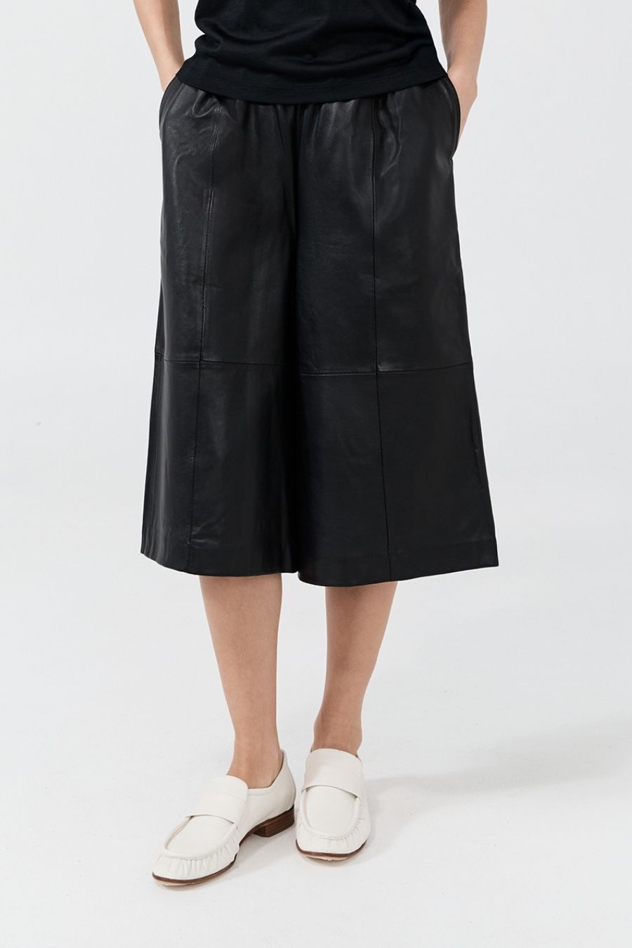 Leather Culotte in Black | Banded Together