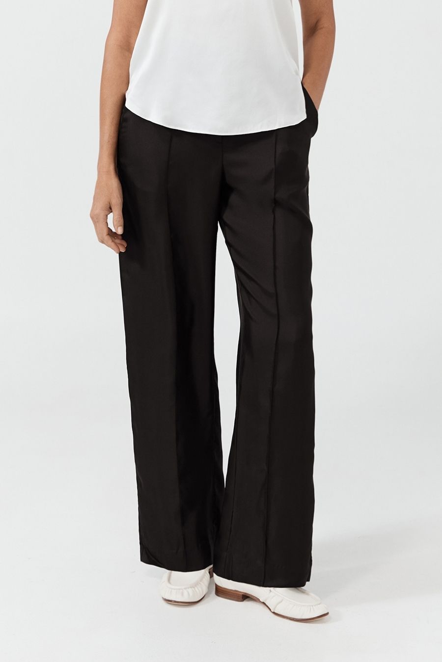 Easy Pant - Black Silk Twill