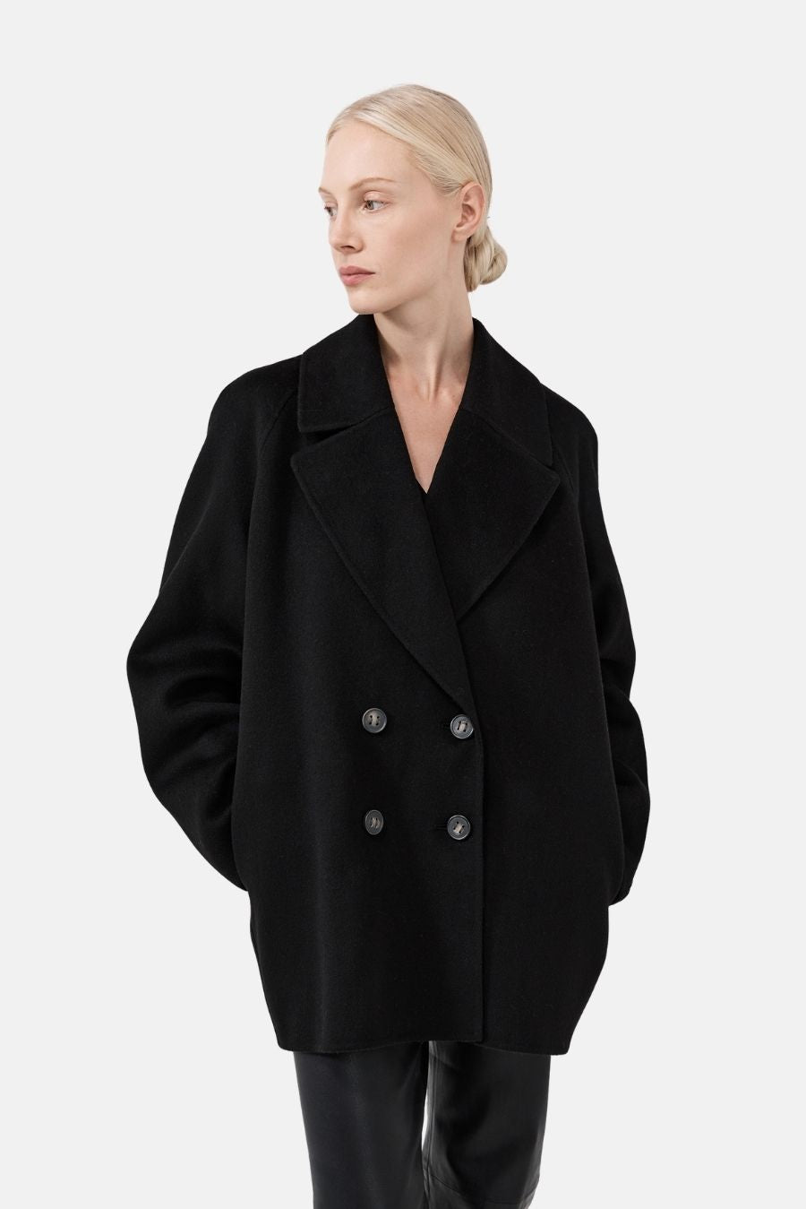 Cashmere Peacoat - Black