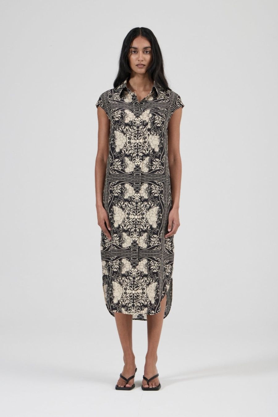 Pool Dress - Scarf Print Silk