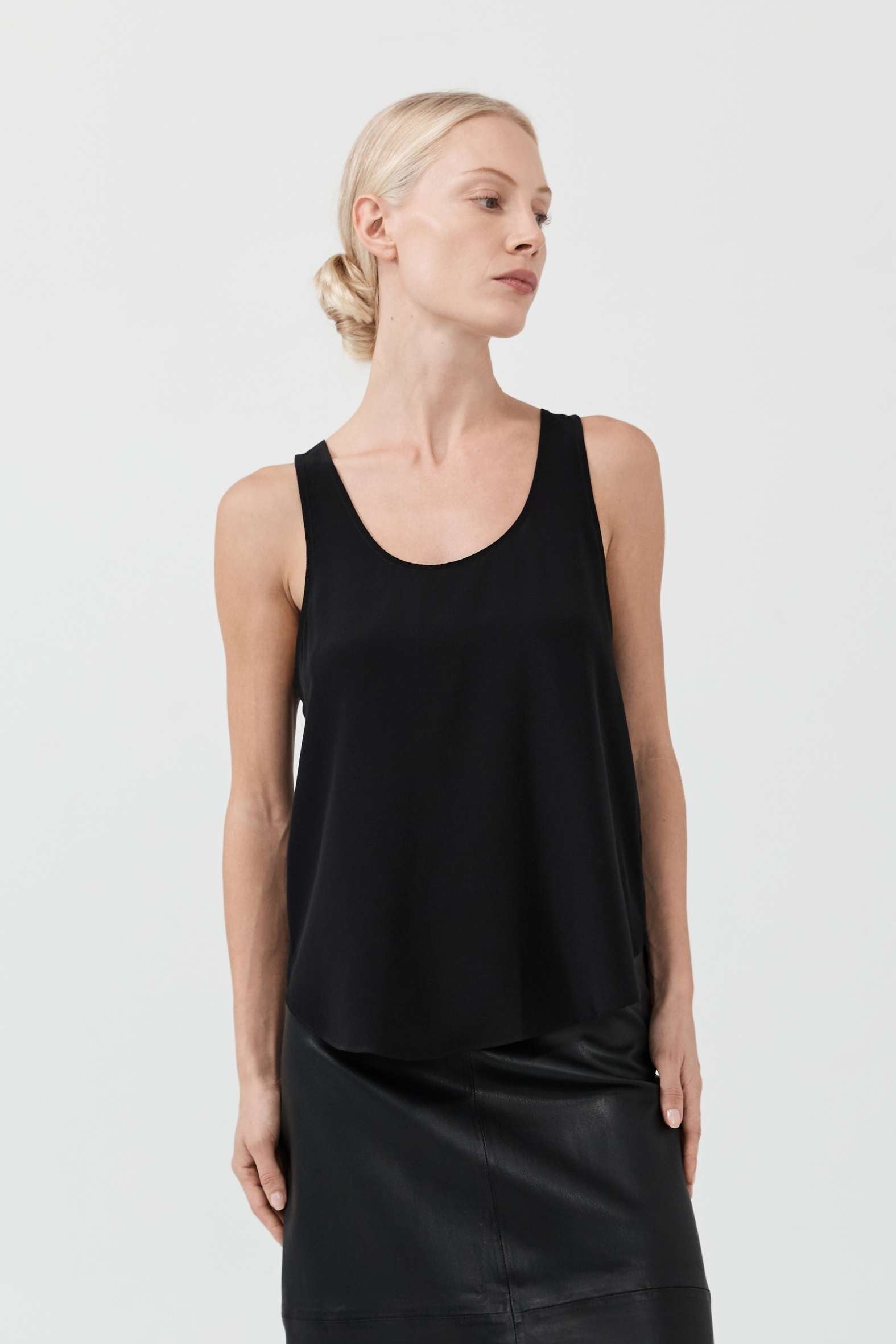 Perfect Silk Tank in Black | Banded Together